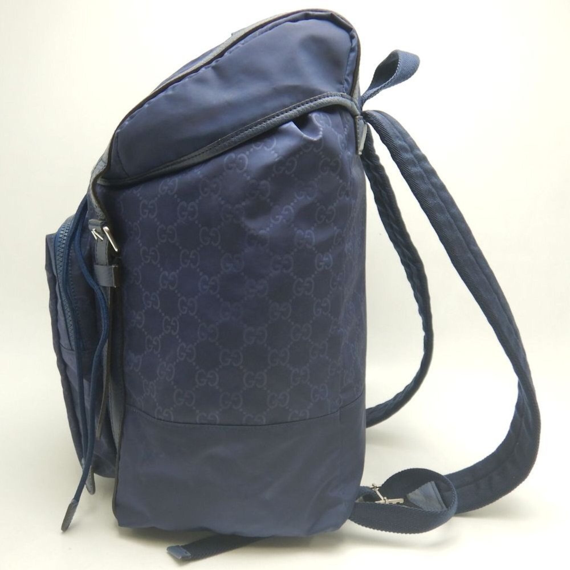 Gucci Navy Nylon Backpack (Pre-Owned)