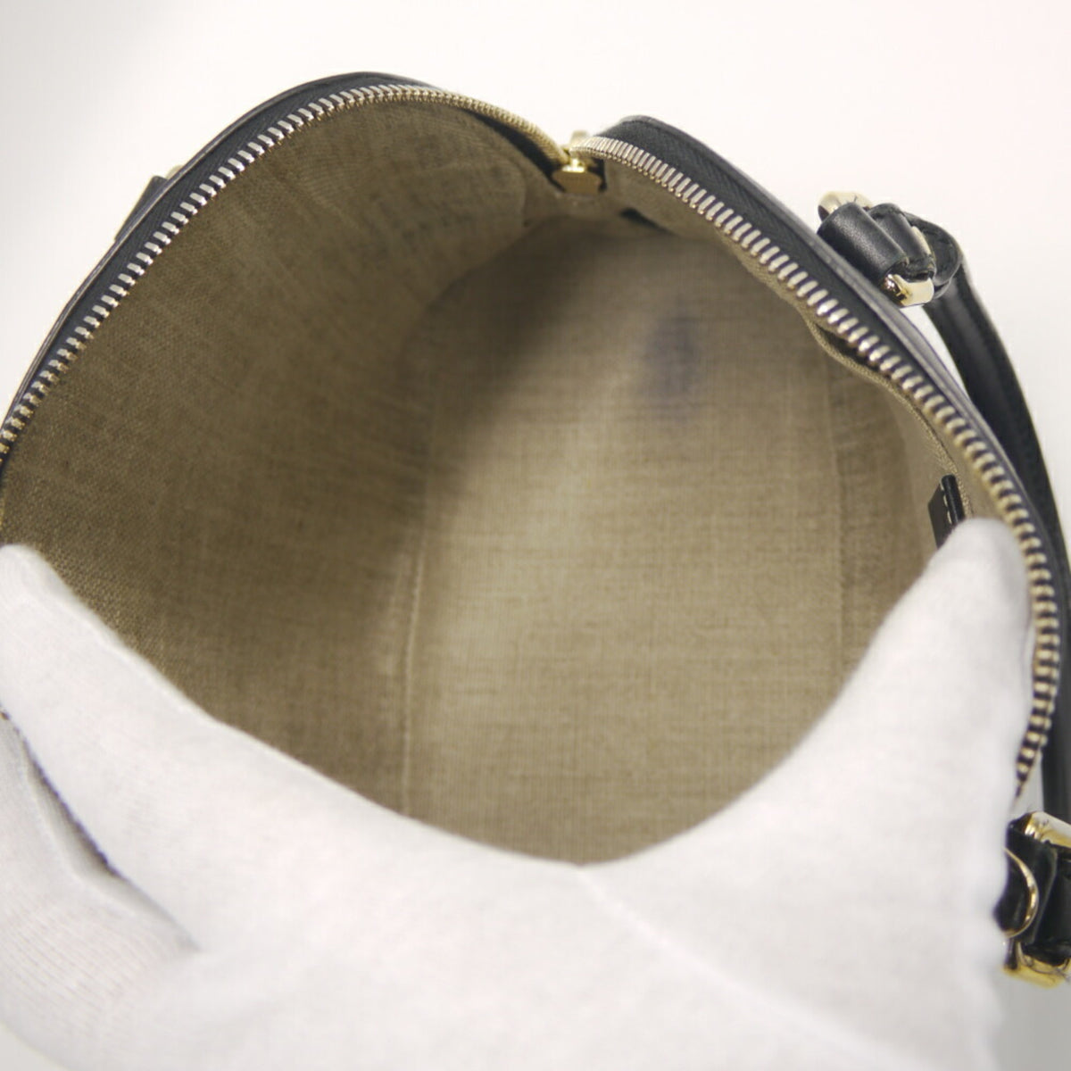 Gucci Black Micro Gg Leather Handbag Shoulder Bag (Pre-Owned)
