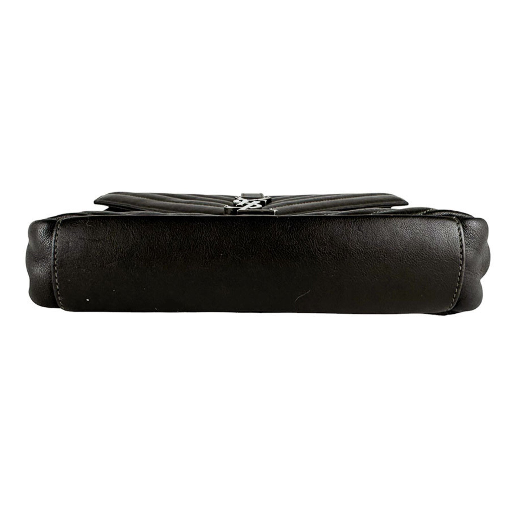 Saint Laurent Khaki Brown Leather Shoulder Bag (Pre-Owned)