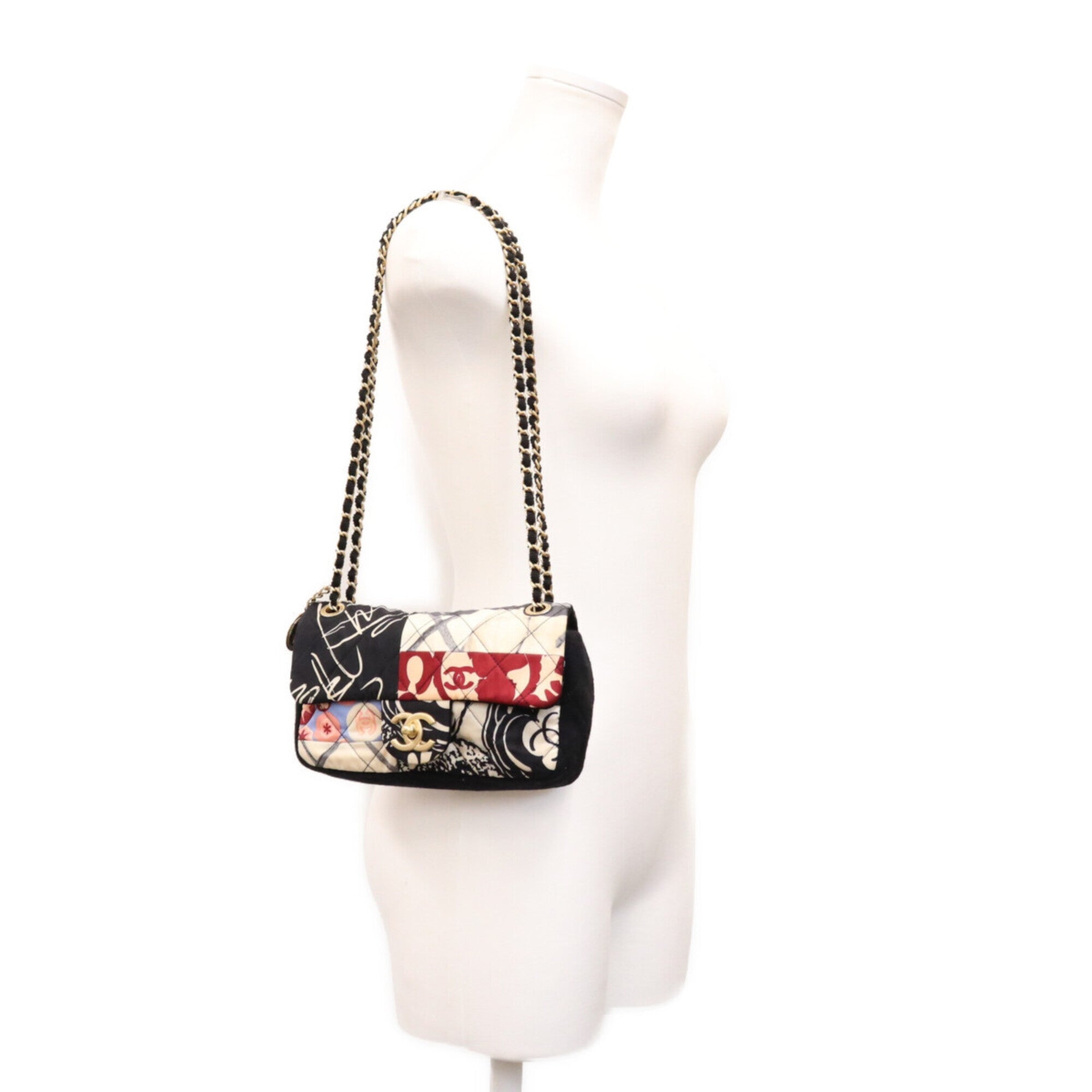 Chanel Multi-Color Cotton Shoulder Bag (Pre-Owned)