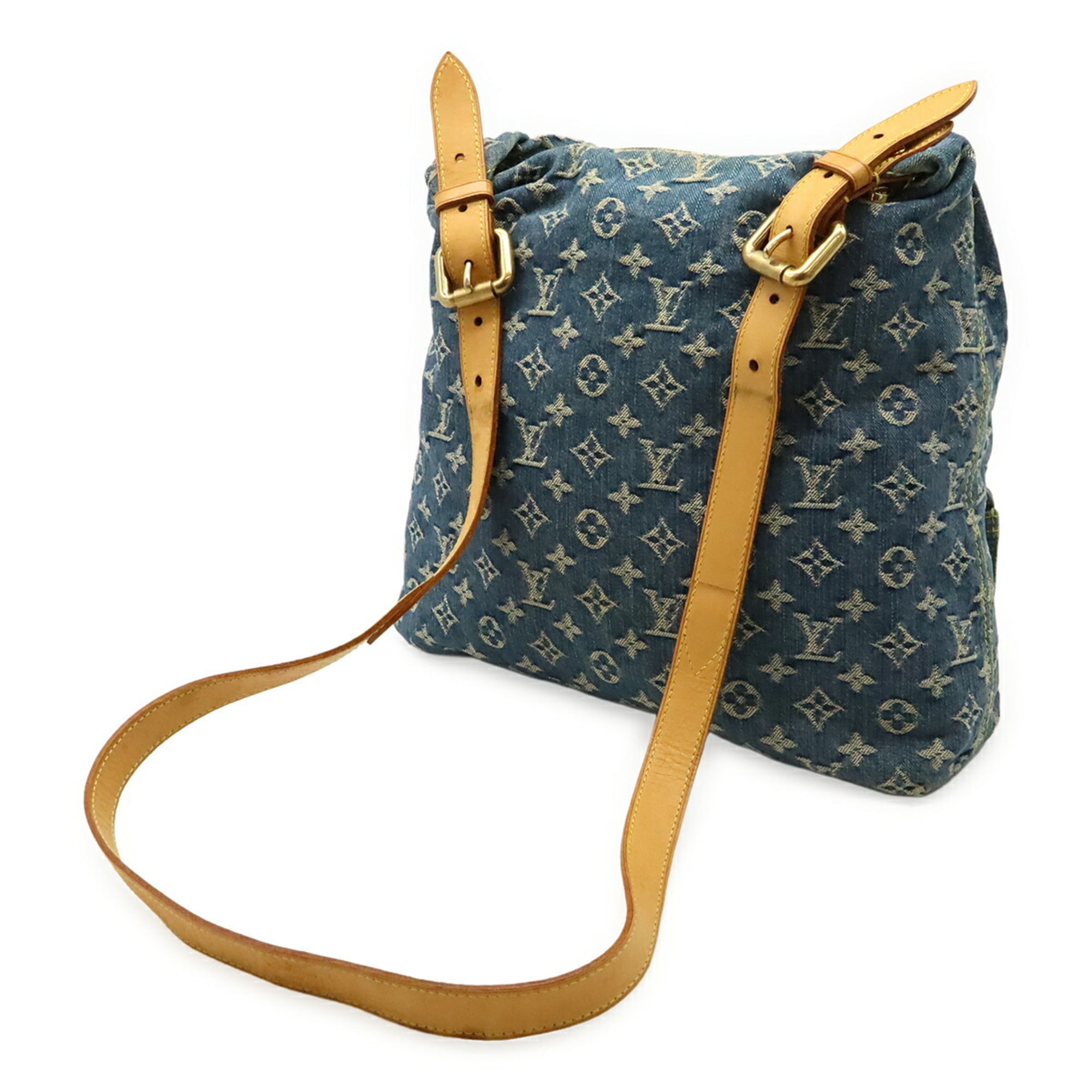 Louis Vuitton Blue Monogram Denim Shoulder Bag (Pre-Owned)