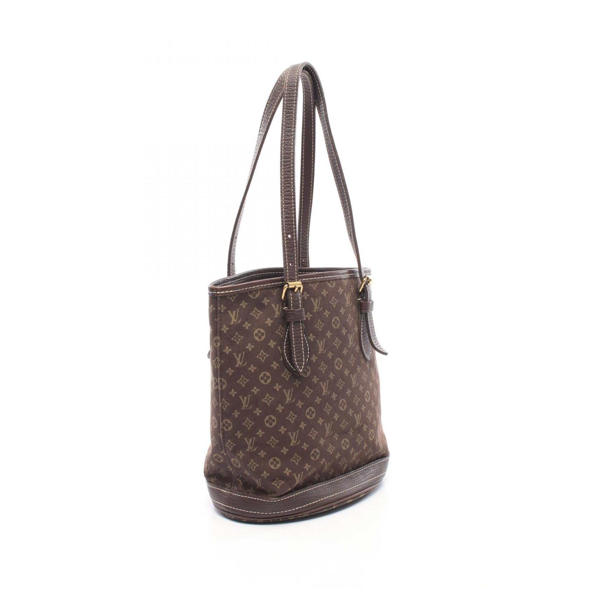 Louis Vuitton Brown Ebene Monogram Mini Lin Canvas Leather Handbag Tote Bag (Pre-Owned)