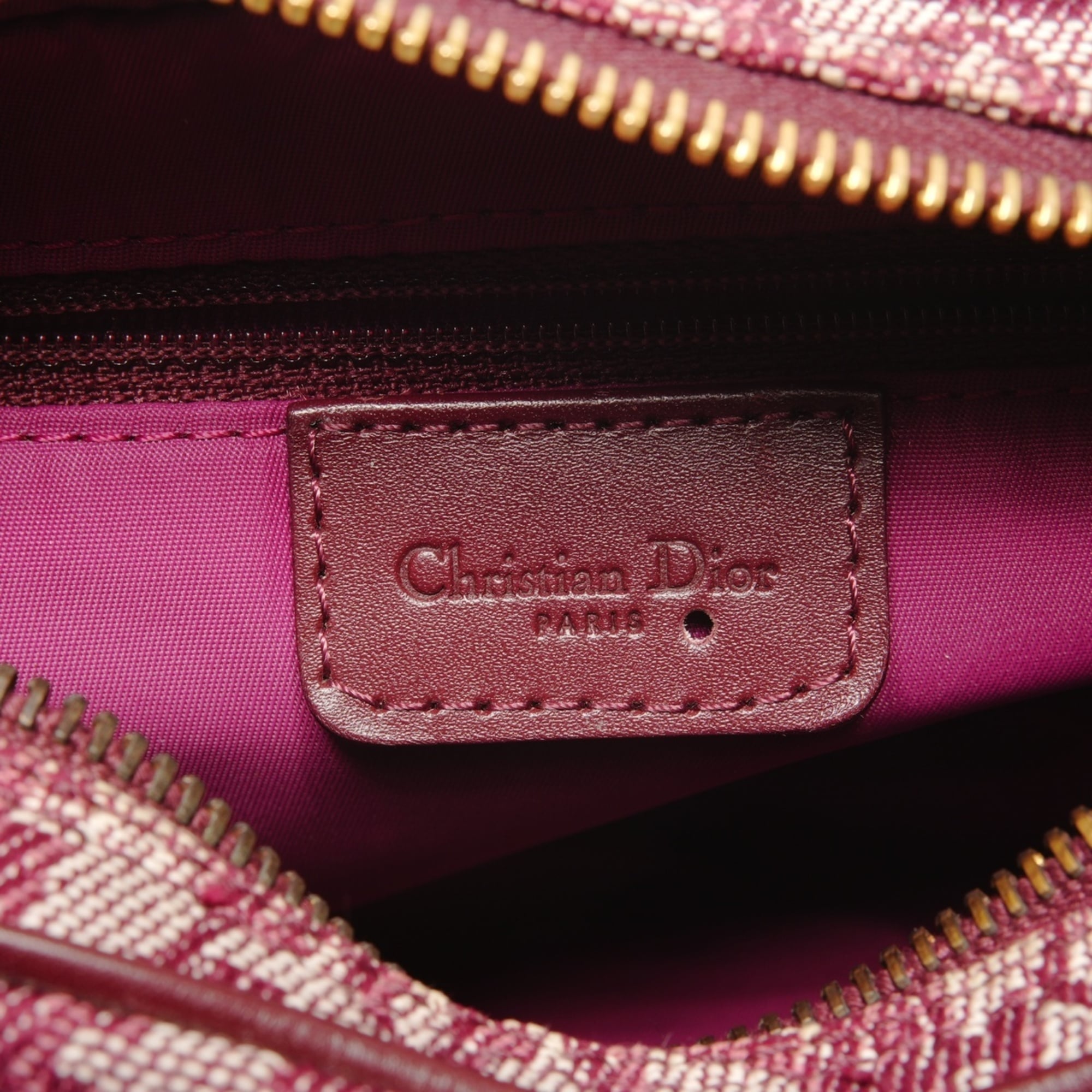 Christian Dior Trotter Red Color Canvas Shoulder Bag (Pre-Owned)