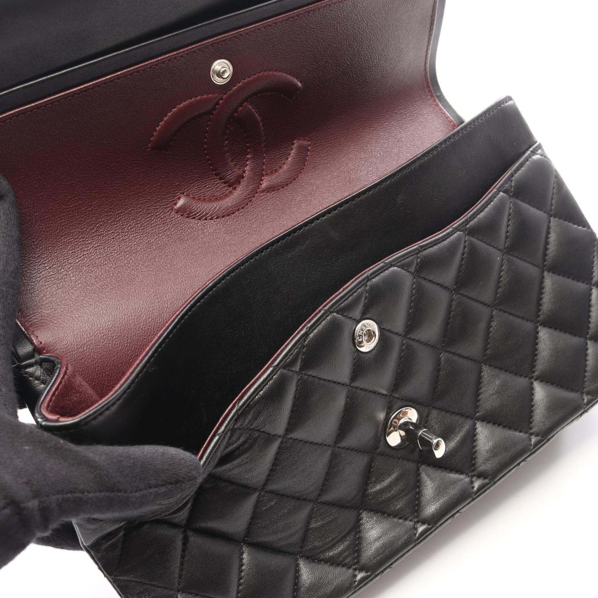 Chanel Black Leather Handbag Shoulder Bag (Pre-Owned)