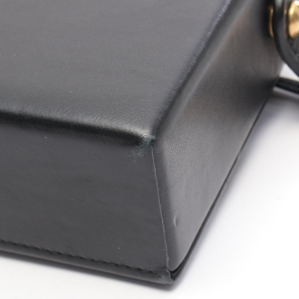 Christian Dior Black Leather Handbag Shoulder Bag (Pre-Owned)