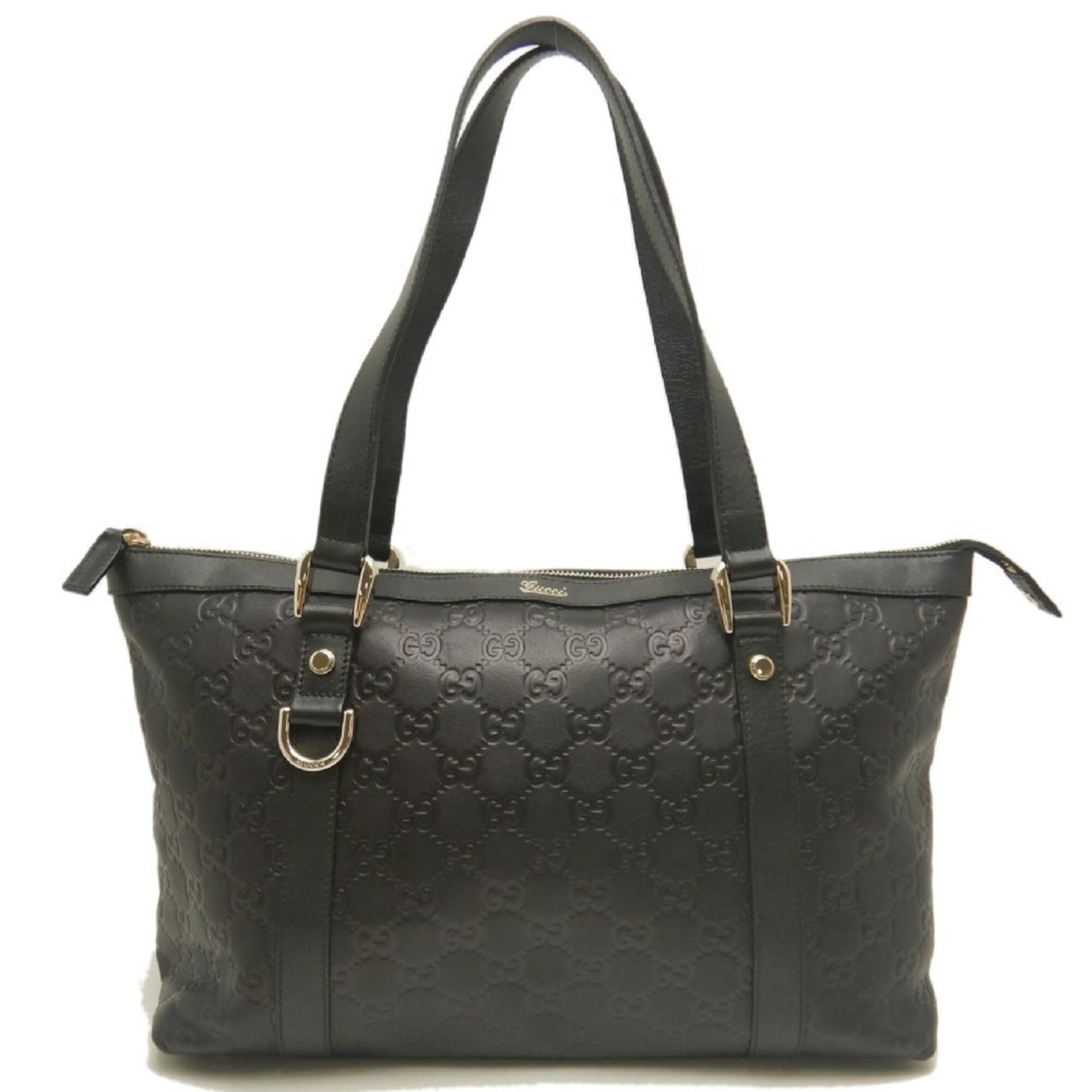 Gucci Black Leather Tote Bag (Pre-Owned)