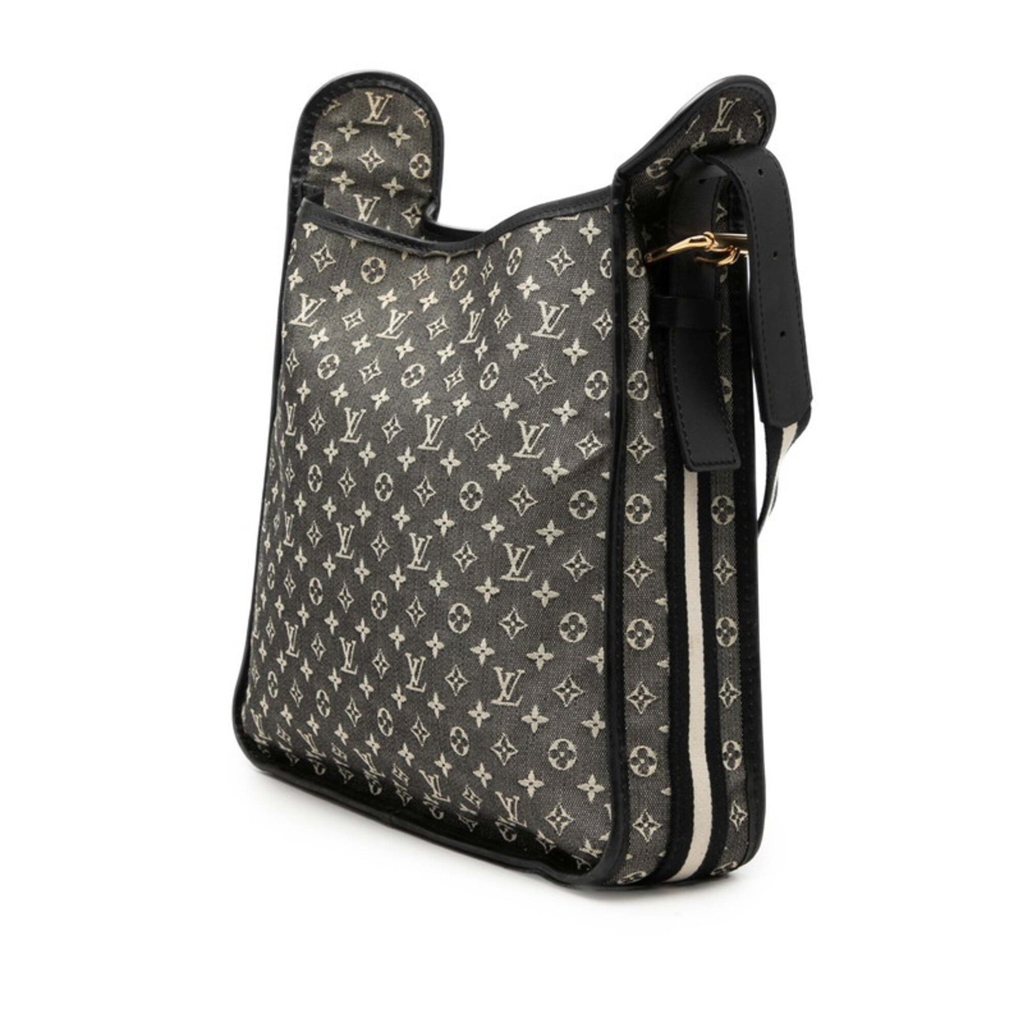 Louis Vuitton Monogram Mini Black Canvas Leather Shoulder Bag (Pre-Owned)