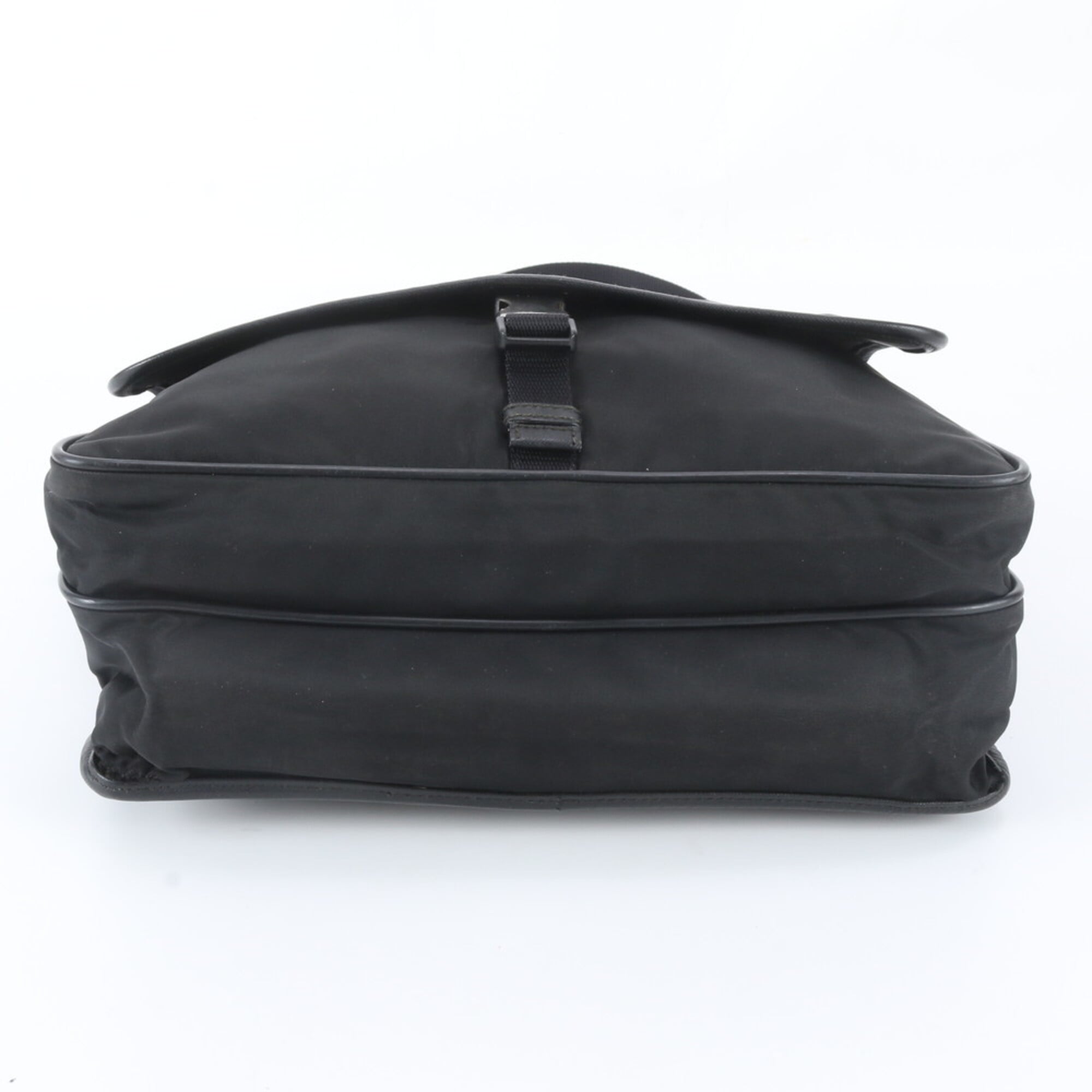 Prada Black Nylon Leather Shoulder Bag (Pre-Owned)