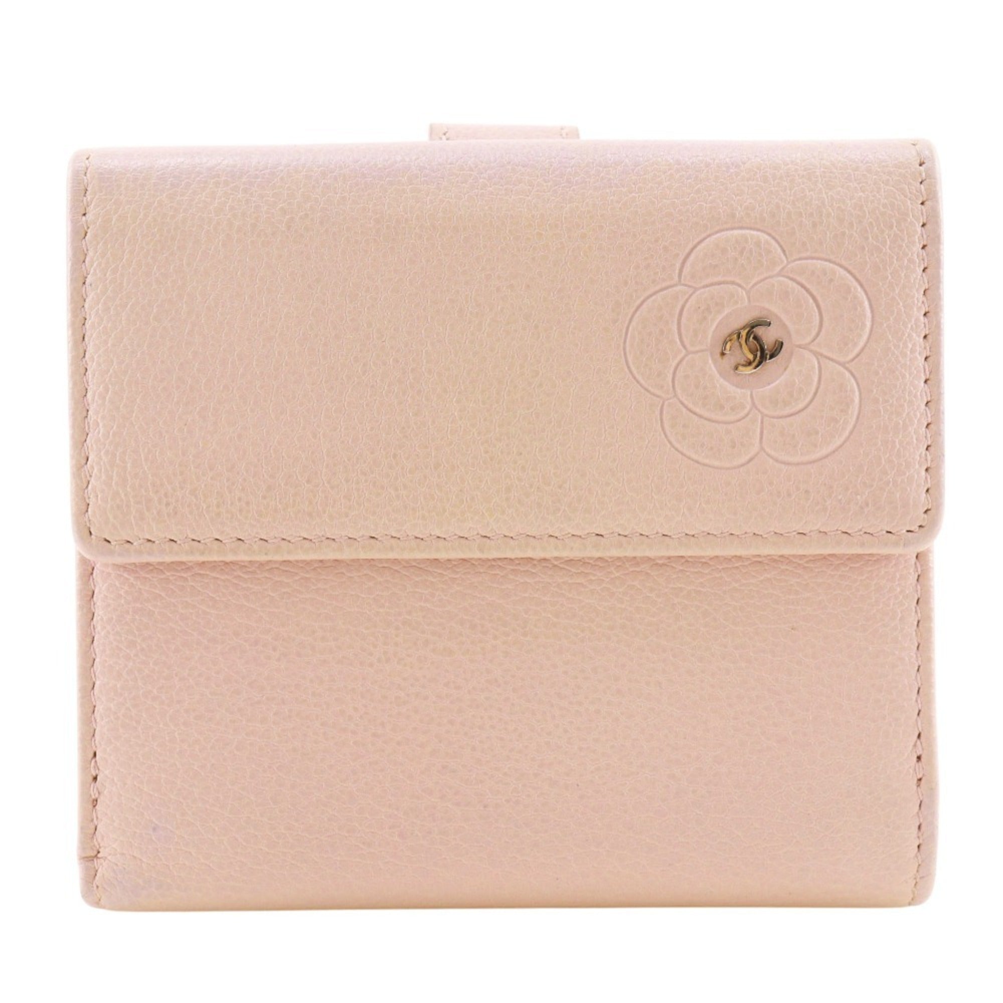 Chanel Pink Leather Wallet (Bi-Fold) (Pre-Owned)