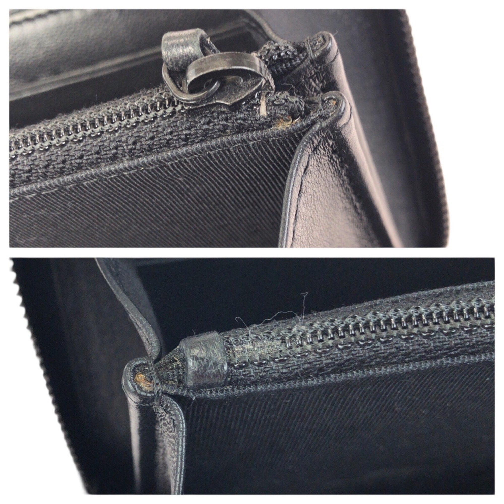 Chanel Black Leather Long Wallet (Bi-Fold) (Pre-Owned)