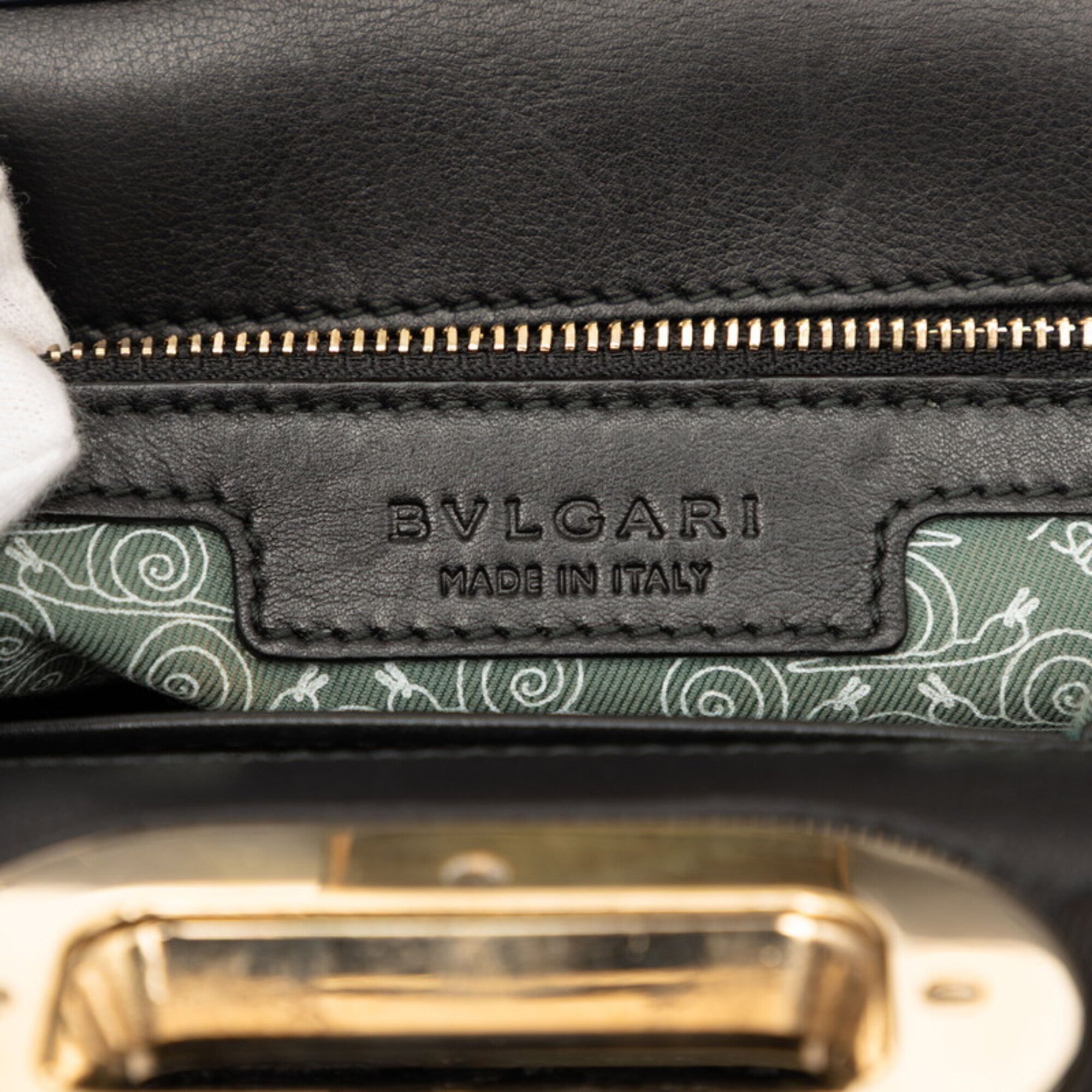 Bvlgari Black Leather Handbag (Pre-Owned)