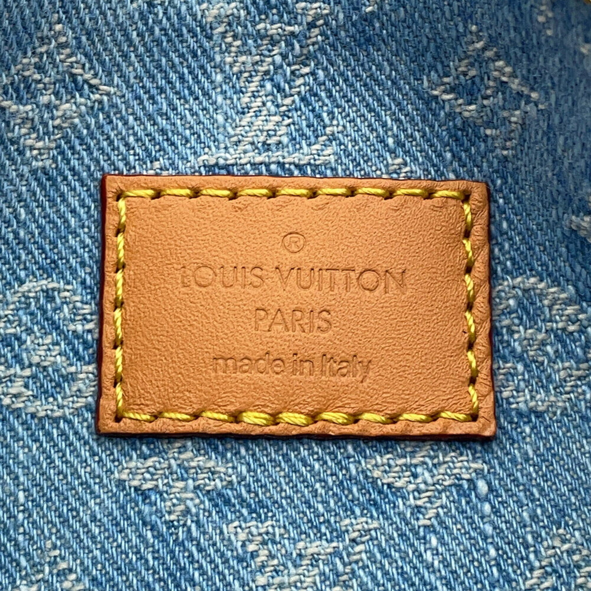 Louis Vuitton Collection Sky Blue Monogram Denim Handbag Shoulder Bag (Pre-Owned)
