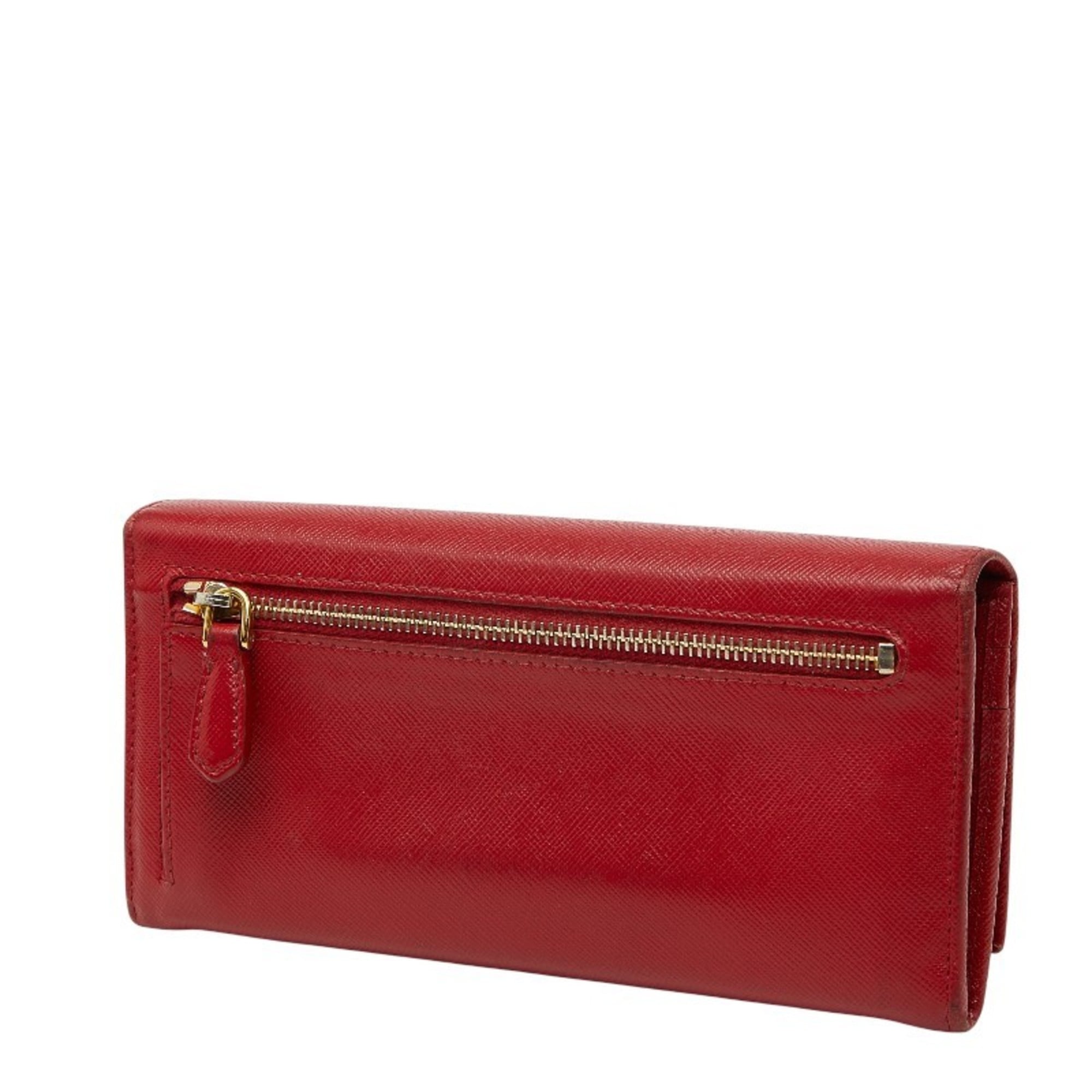 Prada Red Color Leather Coin Purse/Coin Case (Pre-Owned)