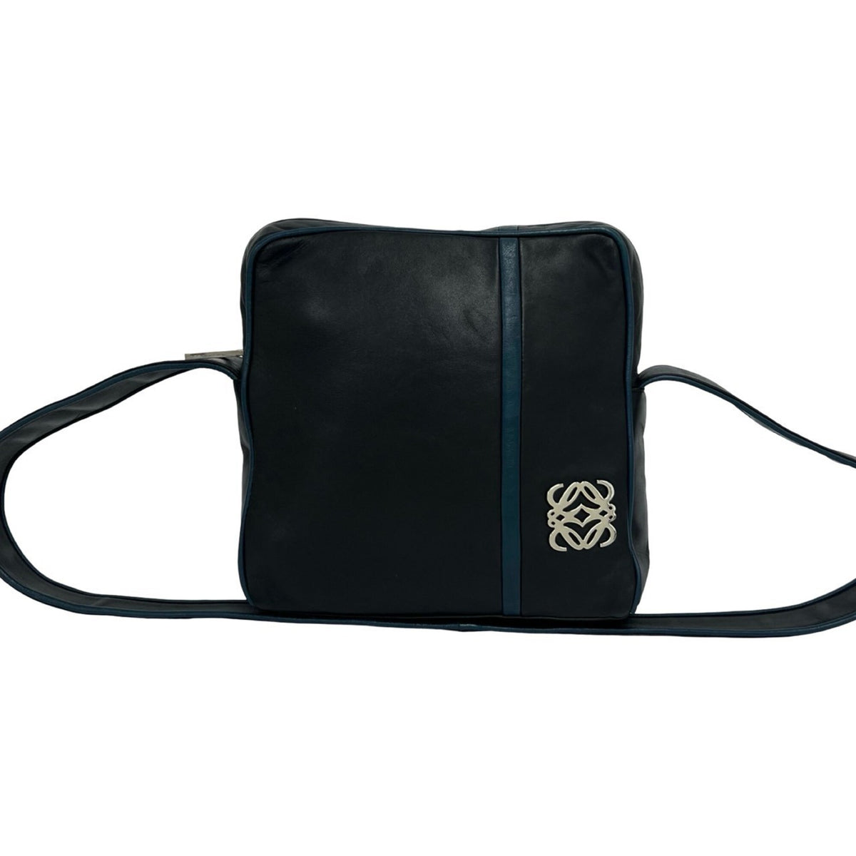 Loewe Black Blue Leather Pochette Shoulder Bag (Pre-Owned)