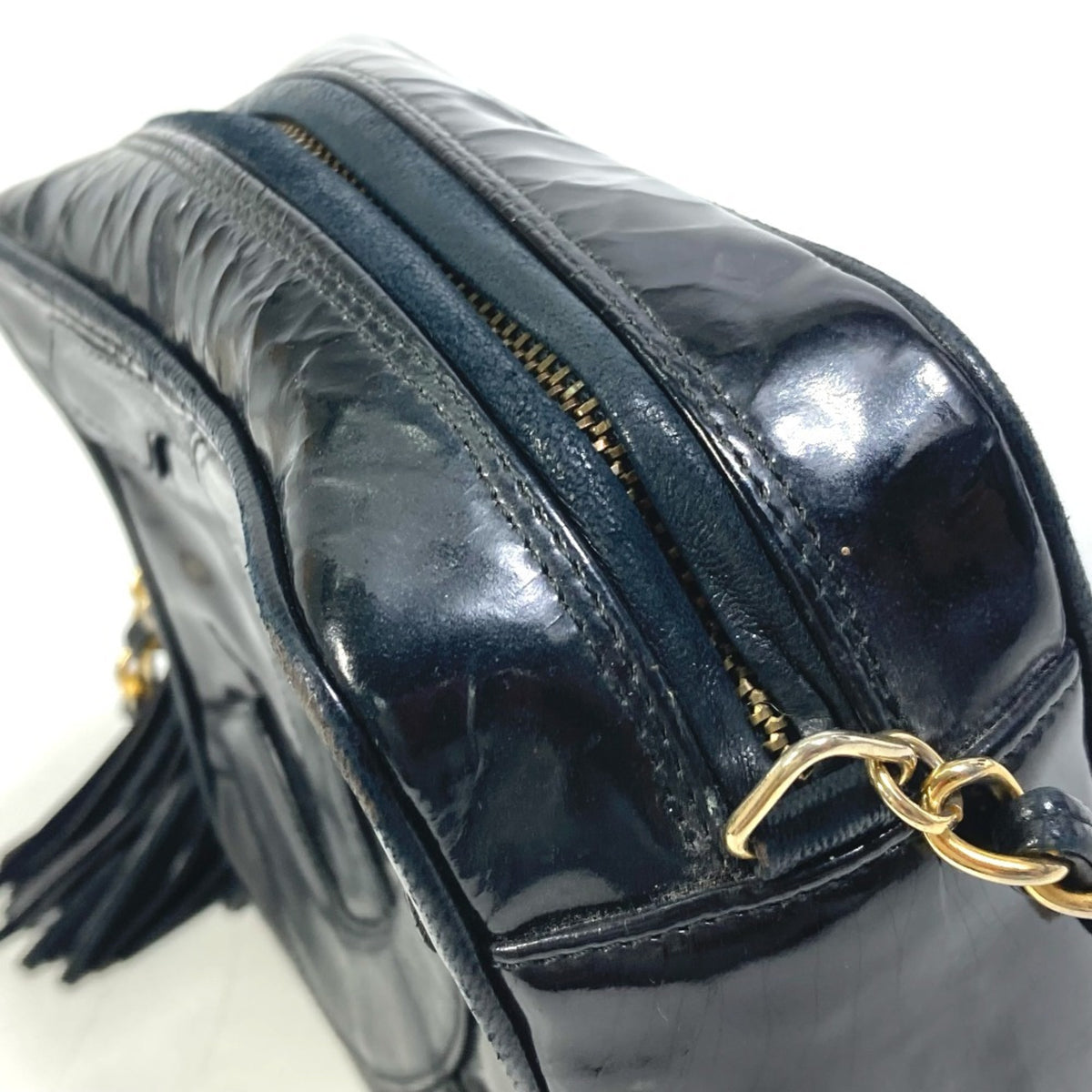 Chanel Black Leather Pochette Shoulder Bag (Pre-Owned)