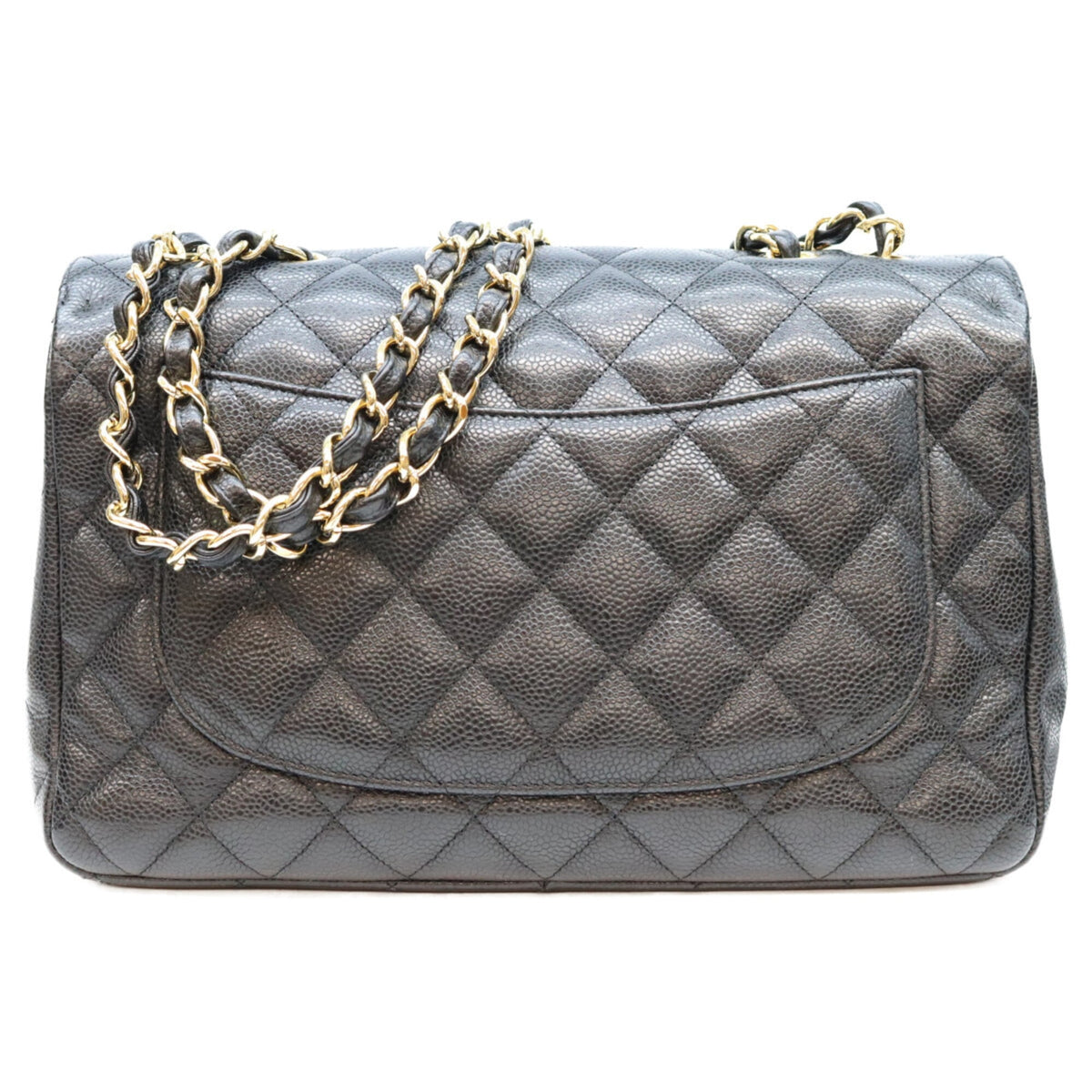Chanel Black Grained Calfskin Shoulder Bag (Pre-Owned)