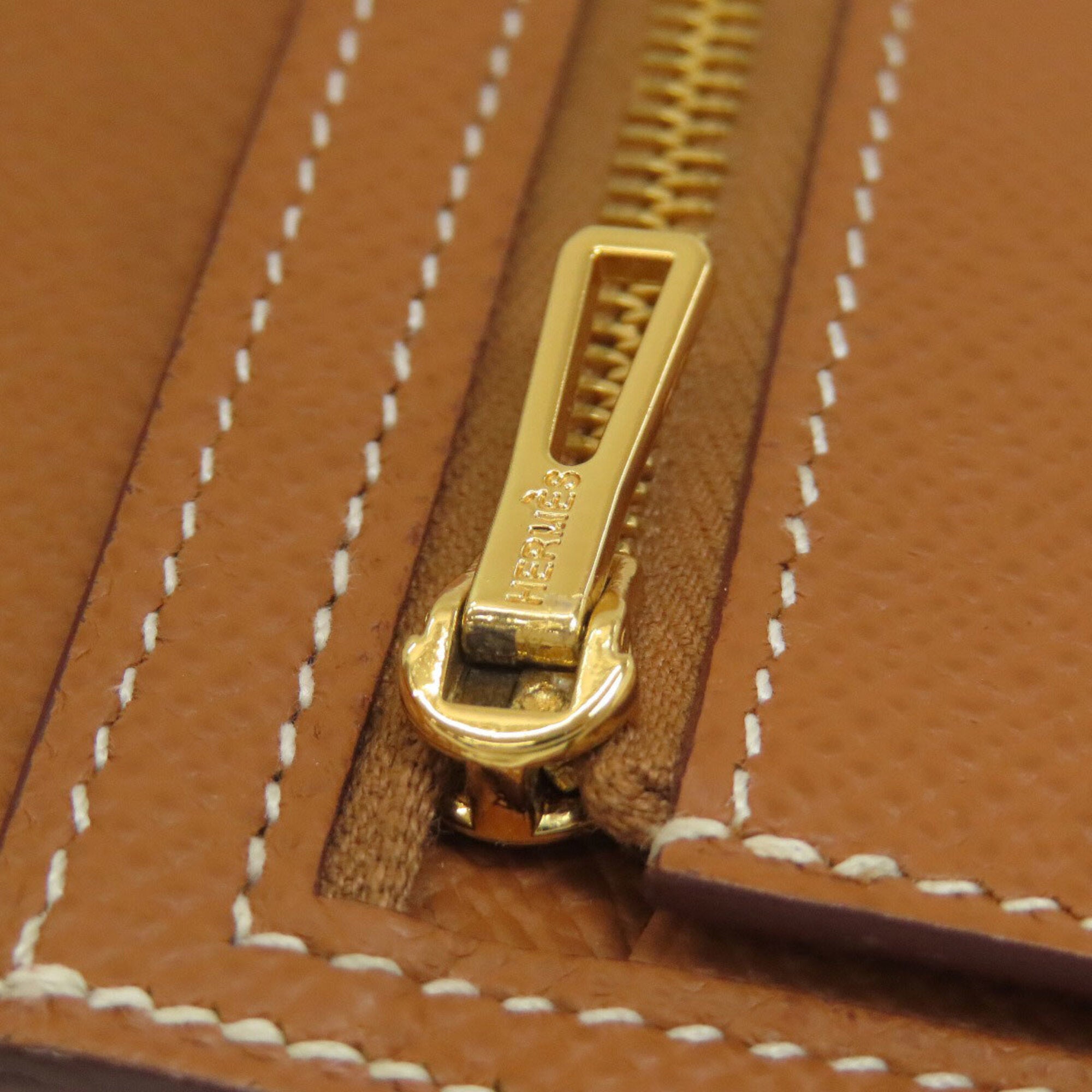 Hermes Gold Brown Epsom Leather Long Wallet (Bi-Fold) (Pre-Owned)