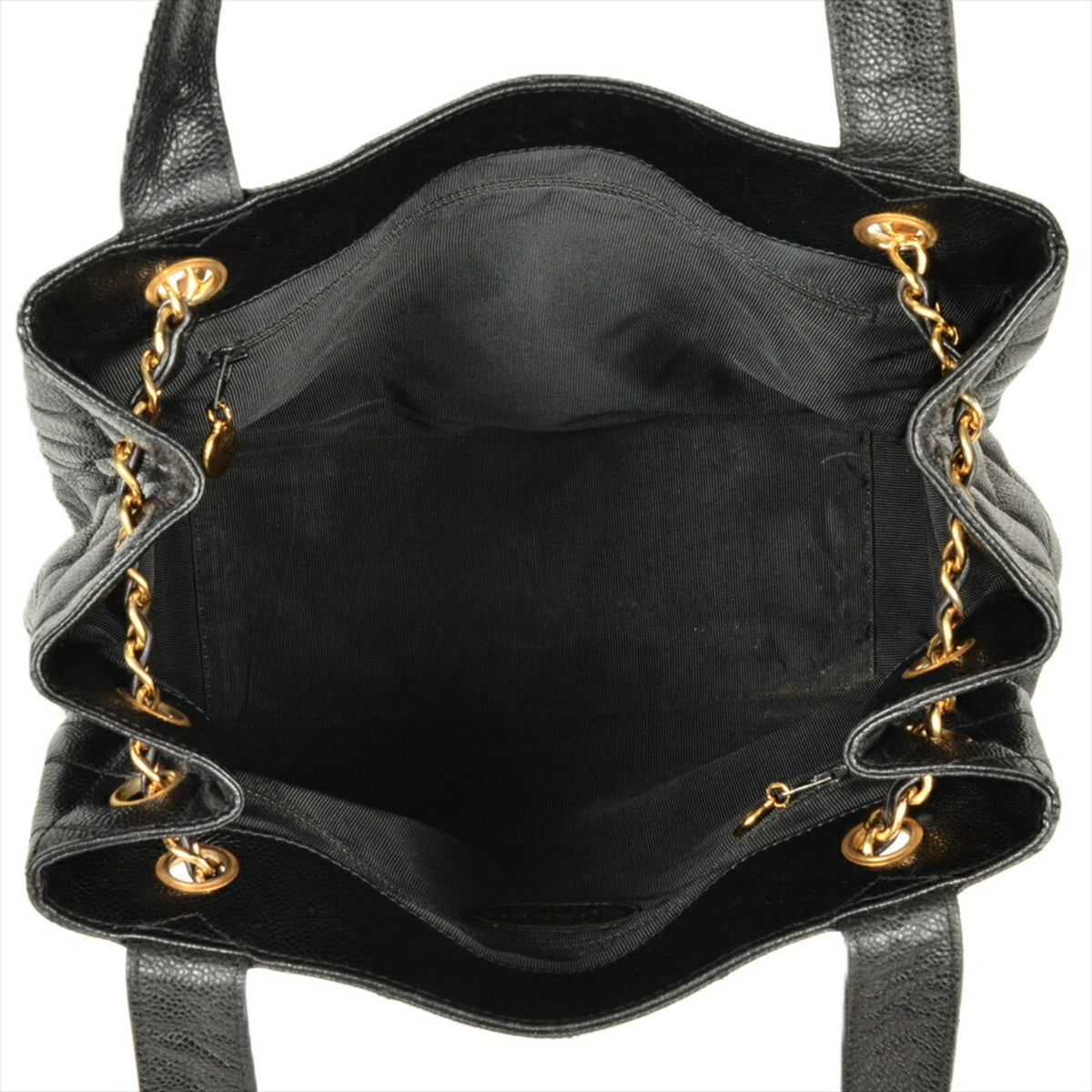 Chanel Black Grained Calfskin Shoulder Bag (Pre-Owned)