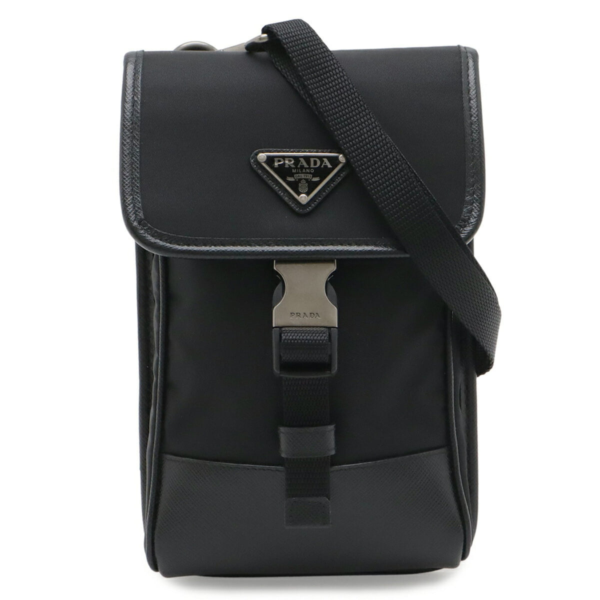 Prada Black Nero Nylon Handbag Shoulder Bag (Pre-Owned)