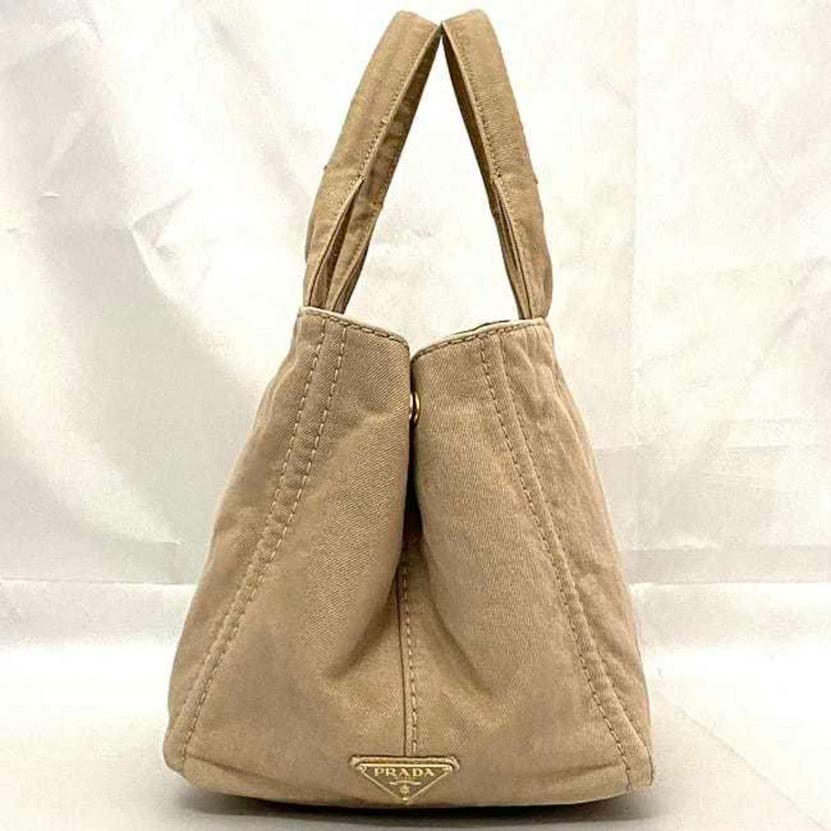 Prada Beige Canapa Handbag Tote Bag (Pre-Owned)