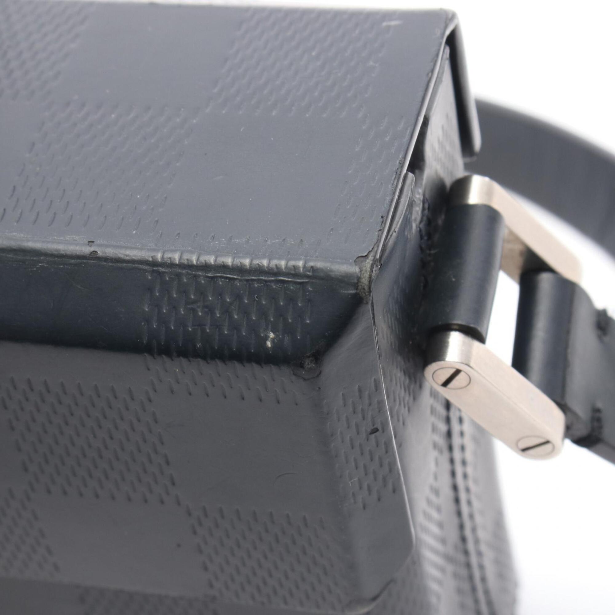 Louis Vuitton Navy Damier Glace Handbag Shoulder Bag (Pre-Owned)