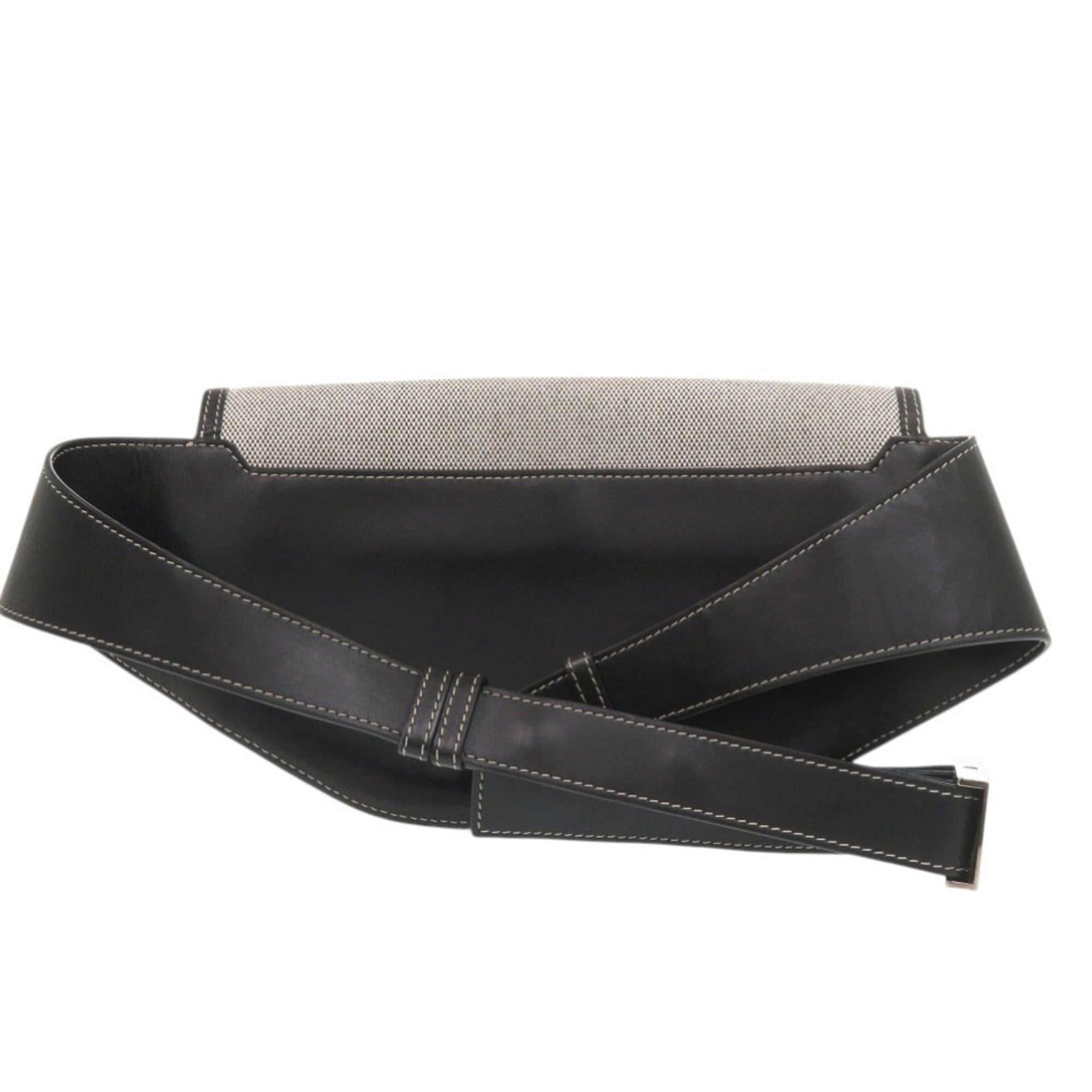 Burberry Black Canvas Leather Fanny Pack (Pre-Owned)