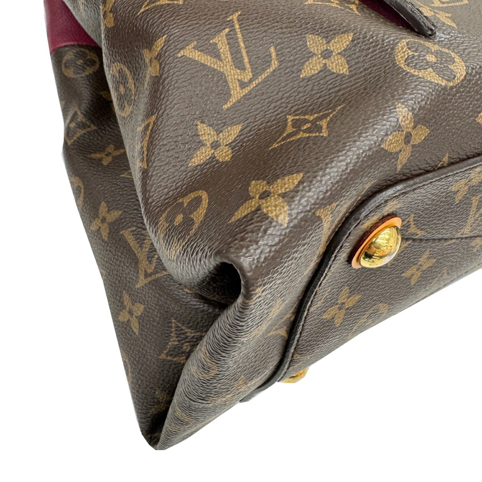 Louis Vuitton Bordeaux Brown Monogram Leather Handbag Tote Bag (Pre-Owned)