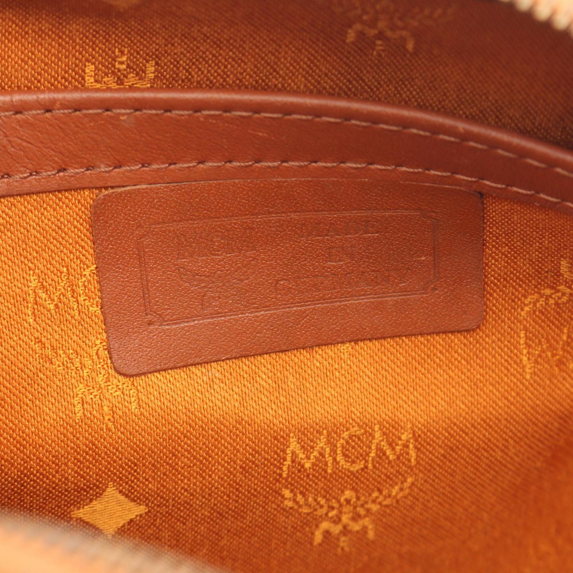 Mcm Brown Coated Canvas Leather Handbag (Pre-Owned)