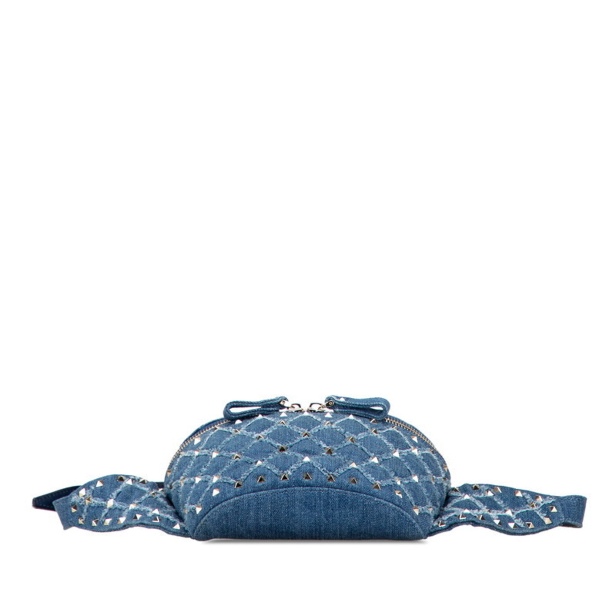 Valentino Blue Denim Leather Fanny Pack (Pre-Owned)