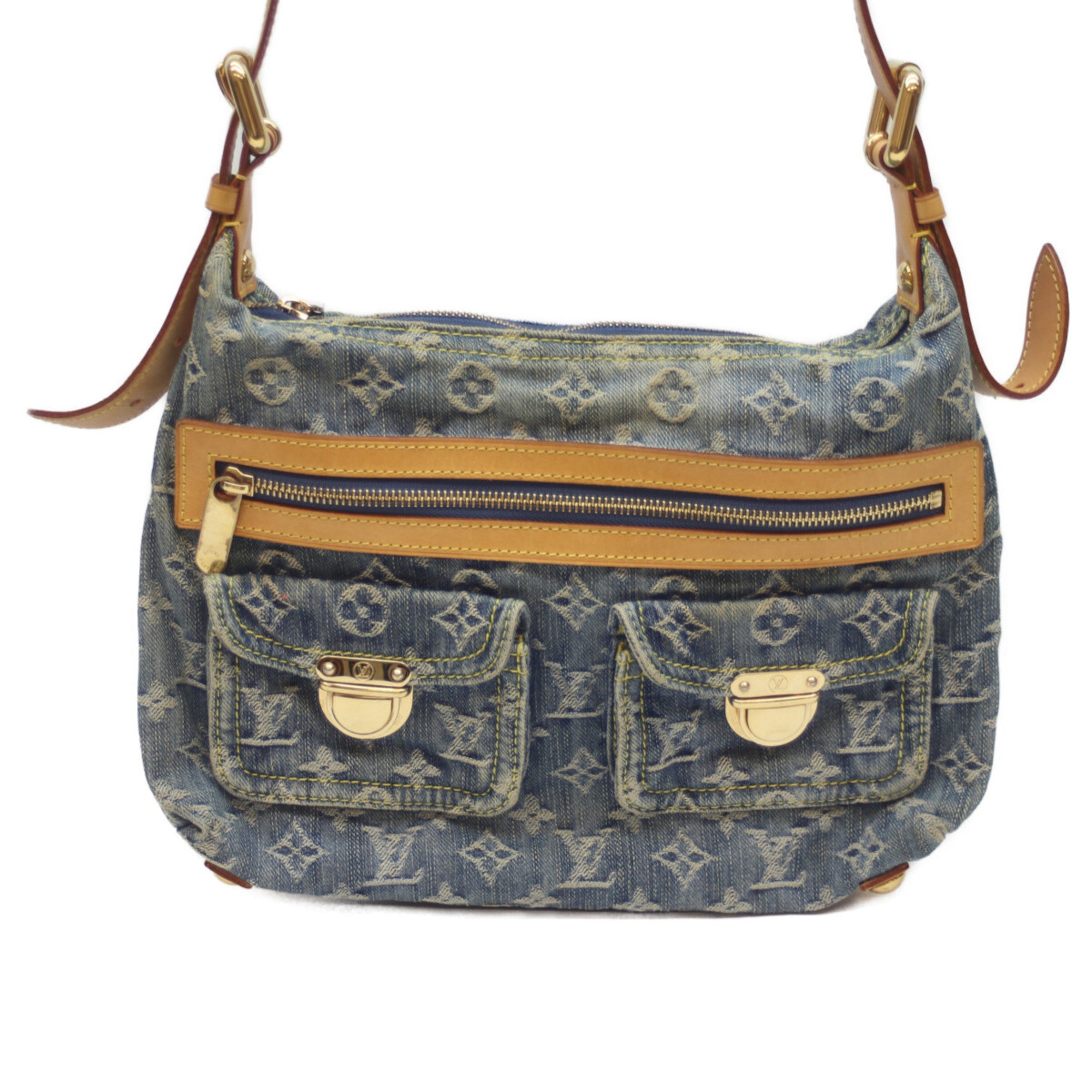 Louis Vuitton Blue Monogram Denim Shoulder Bag (Pre-Owned)