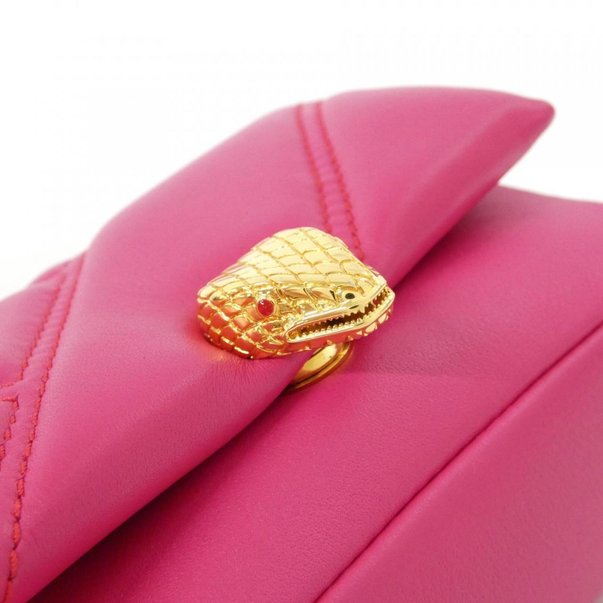 Bvlgari Pink Leather Shoulder Bag (Pre-Owned)