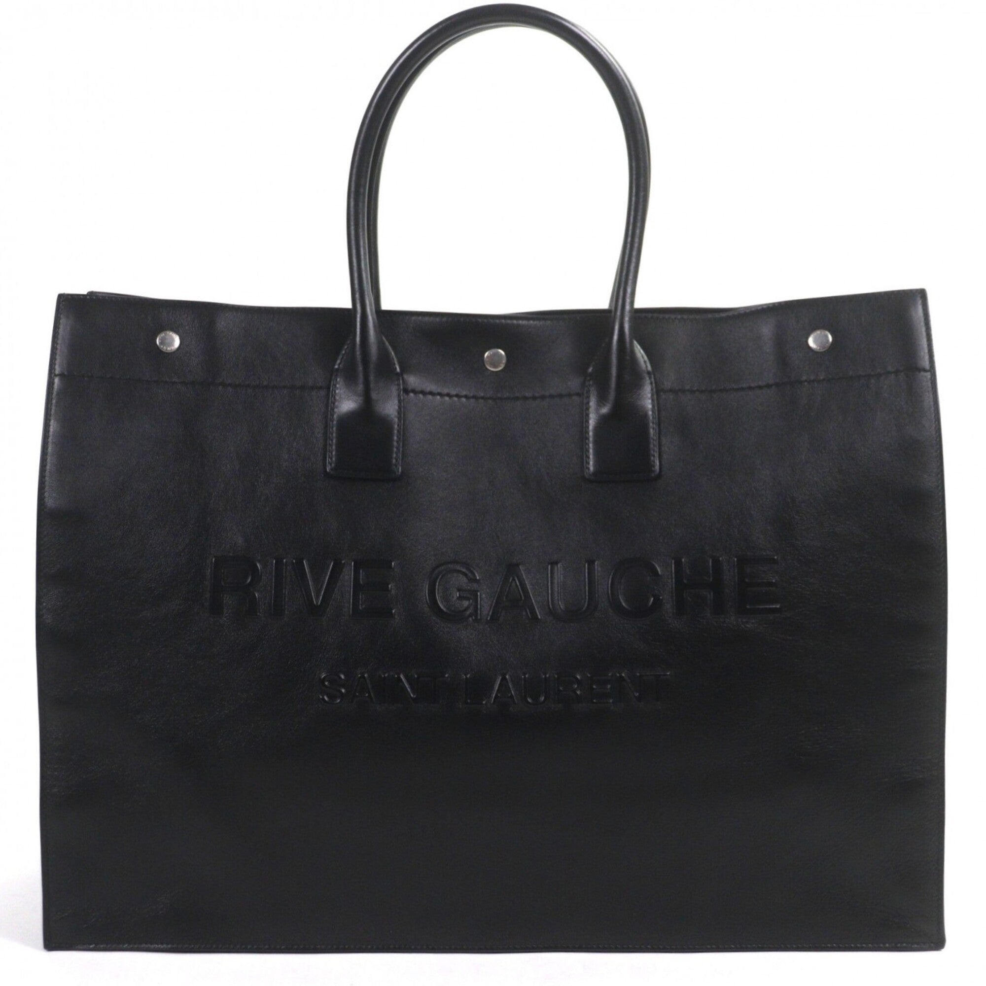Saint Laurent Black Leather Tote Bag (Pre-Owned)