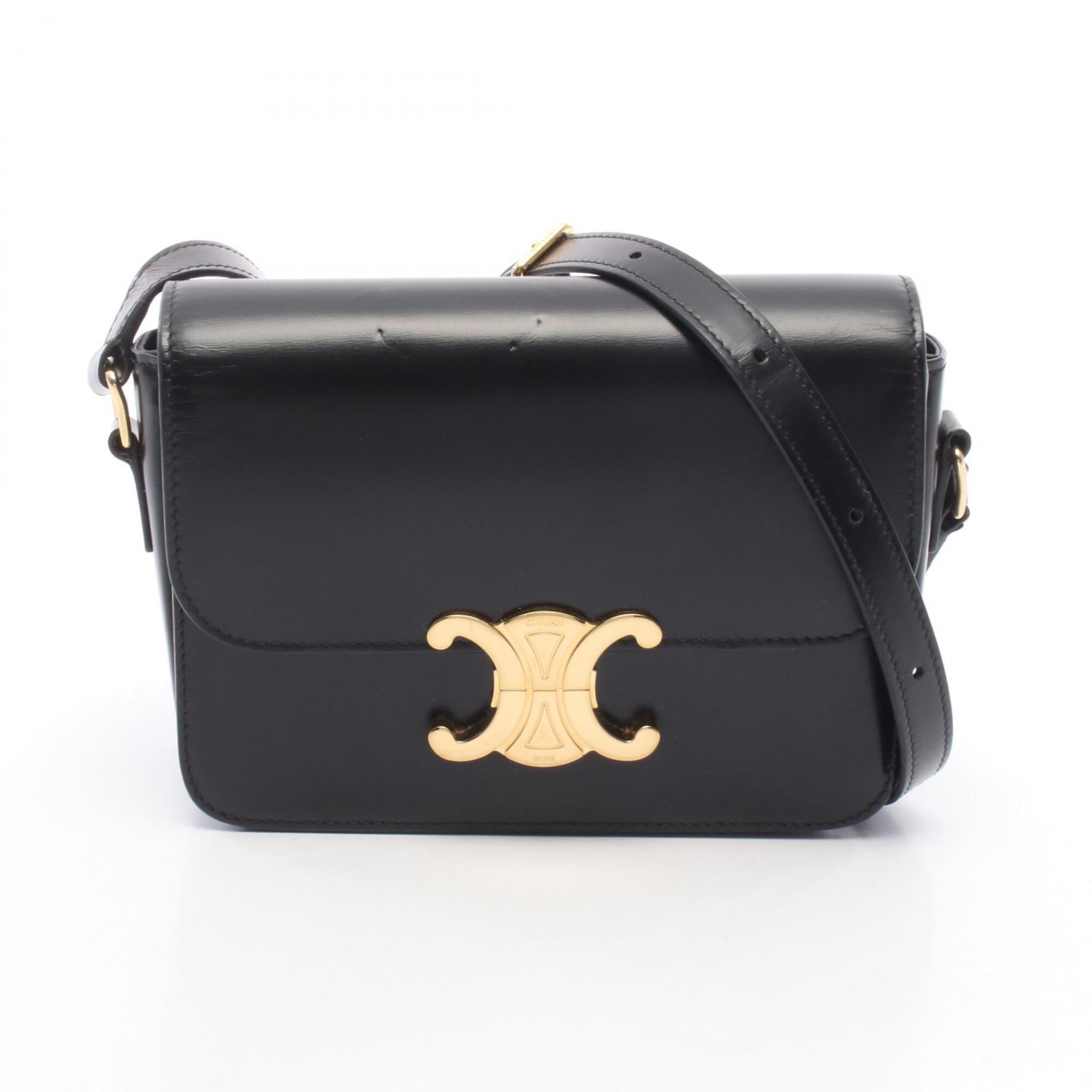 Celine Black Leather Handbag Shoulder Bag (Pre-Owned)