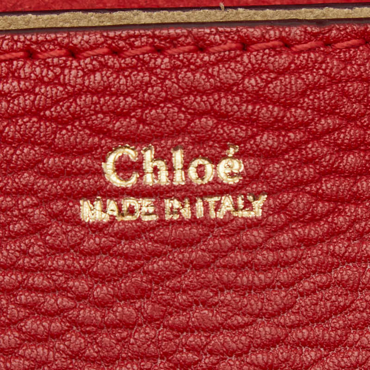 Chloé Red Color Leather Shoulder Bag (Pre-Owned)