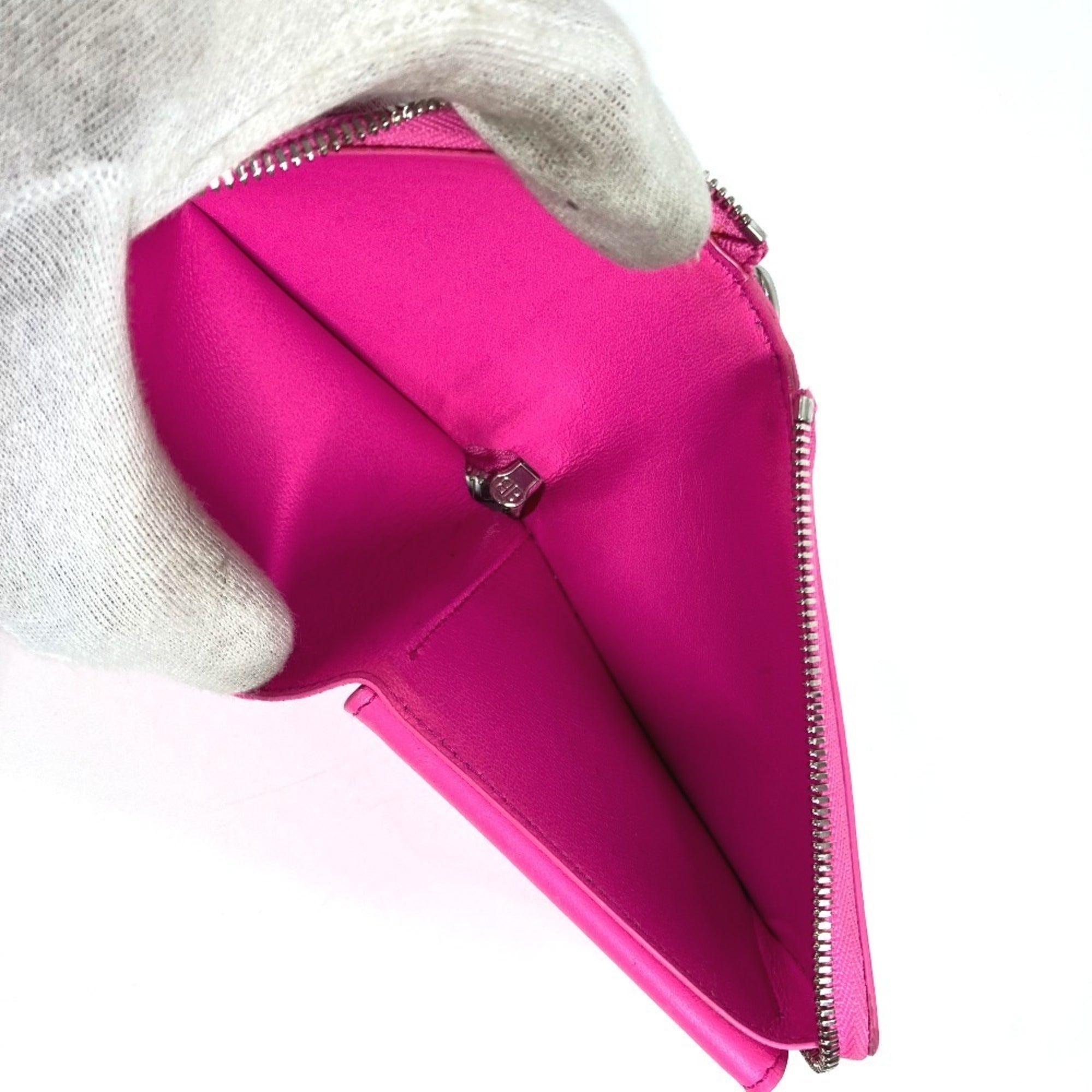 Balenciaga Pink Leather Wallet (Bi-Fold) (Pre-Owned)