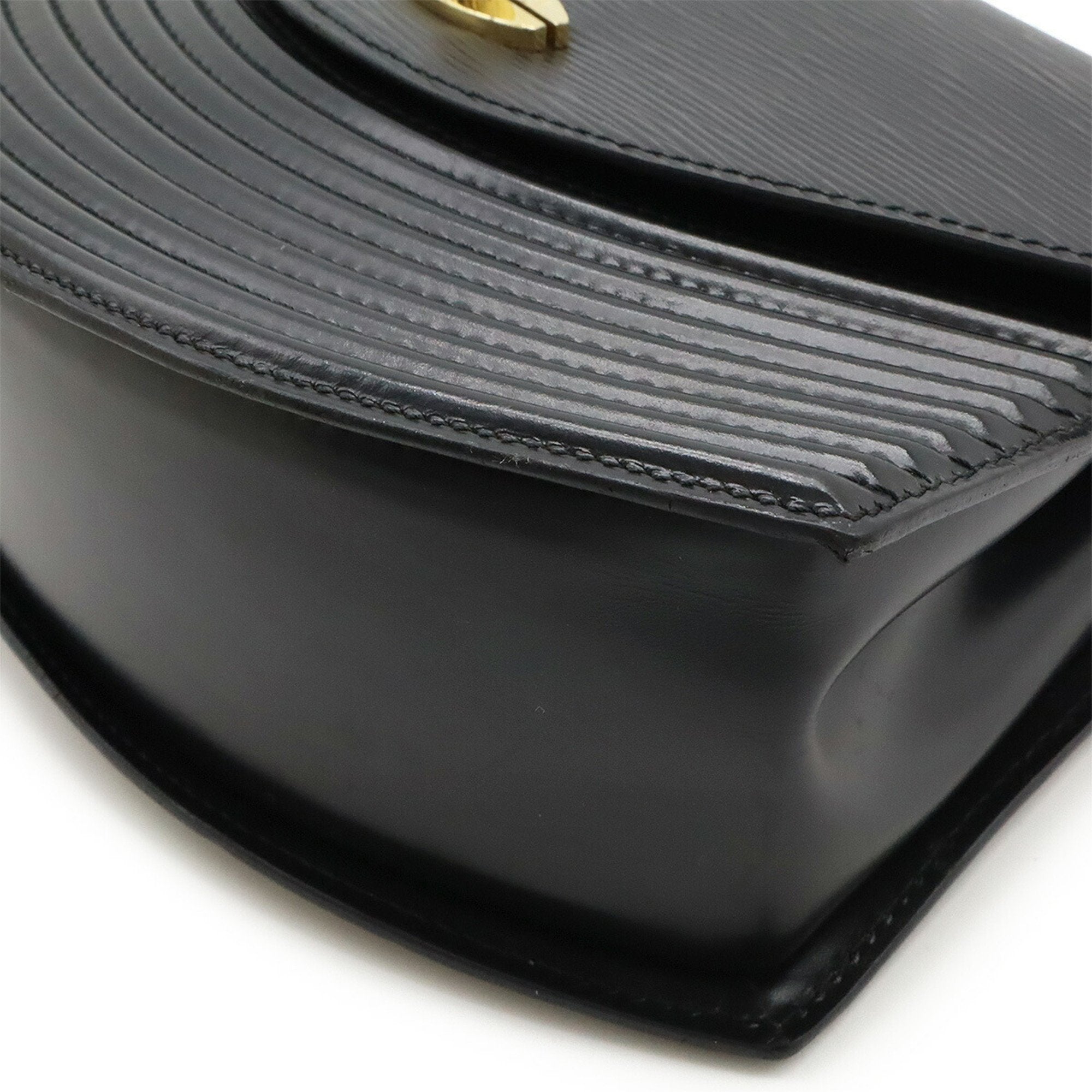 Louis Vuitton Noir Epi Leather Handbag Shoulder Bag (Pre-Owned)