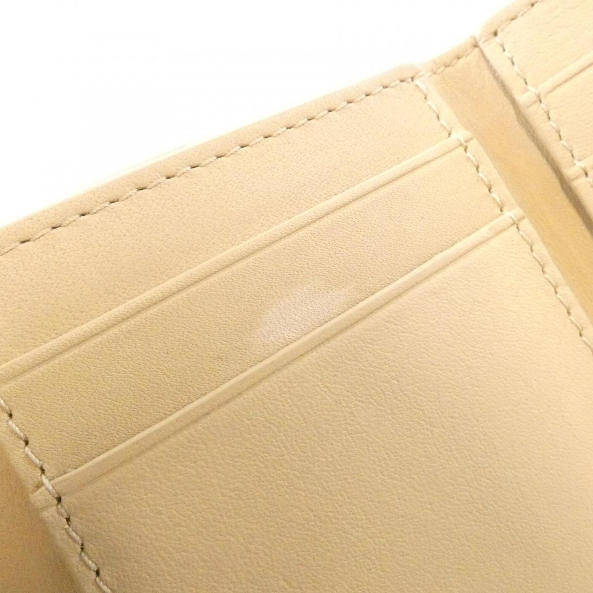 Loewe Beige Leather Wallet (Tri-Fold) (Pre-Owned)