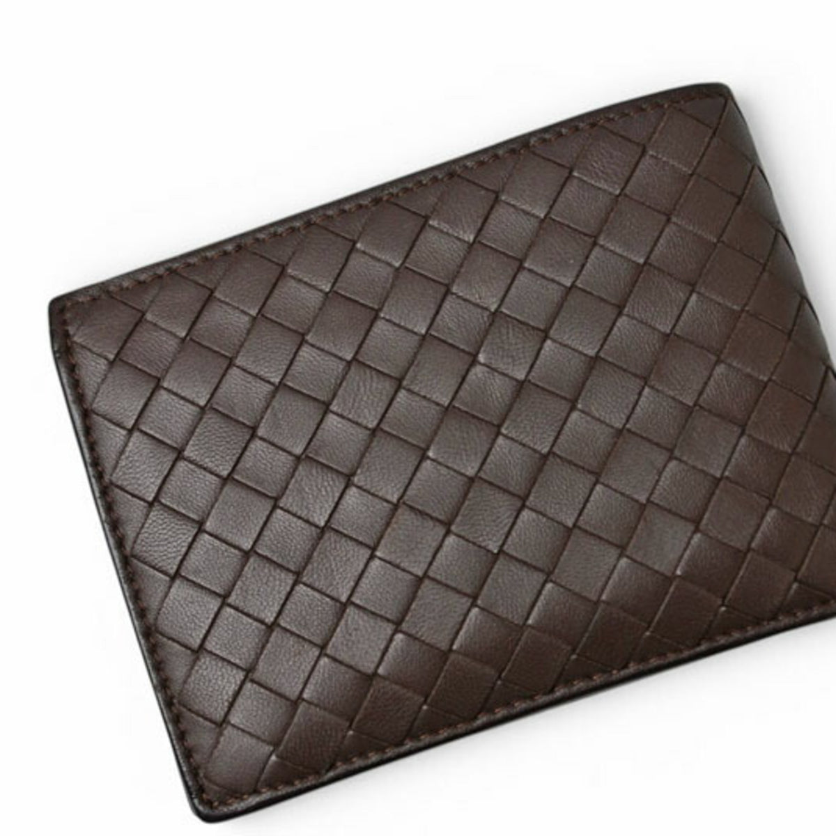 Bottega Veneta Intrecciato Dark Brown Wallet (Bi-Fold) (Pre-Owned)
