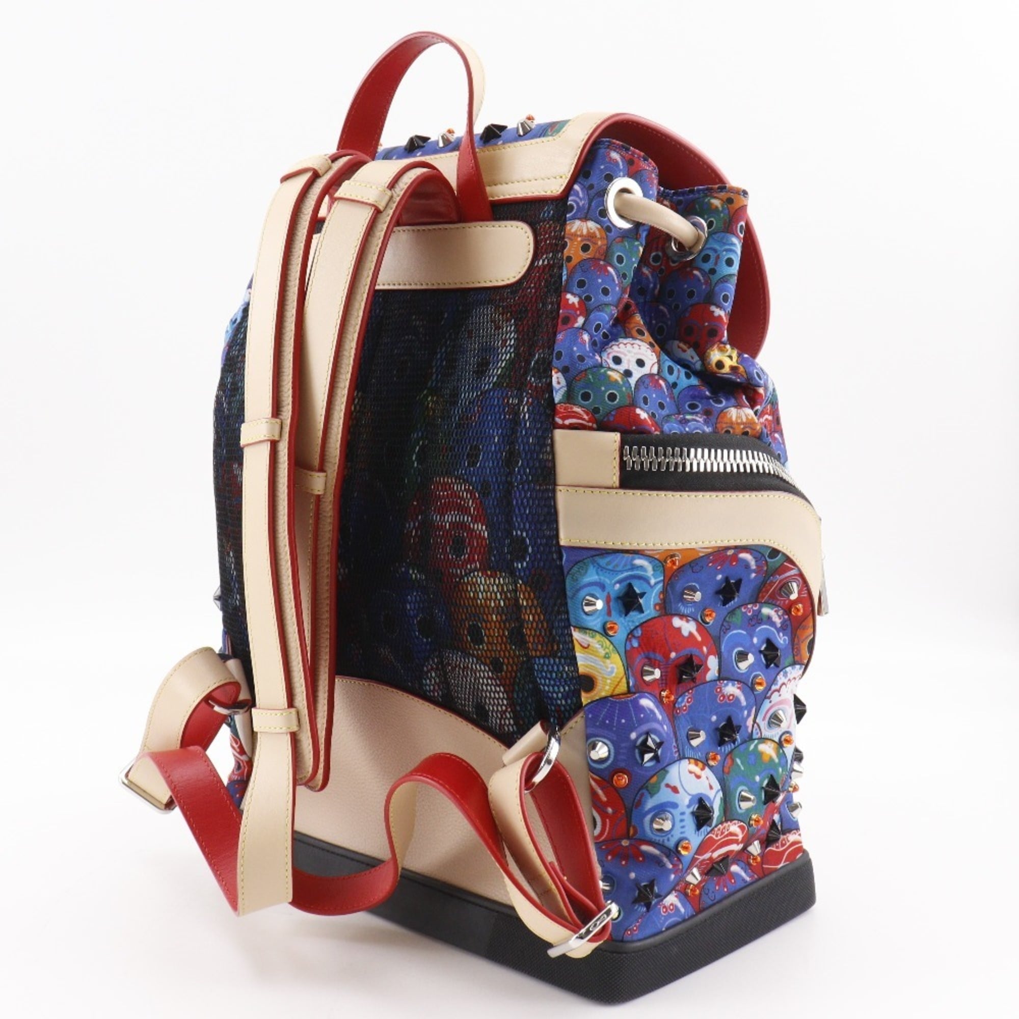 Christian Louboutin Multi-Color Nylon Leather Backpack (Pre-Owned)
