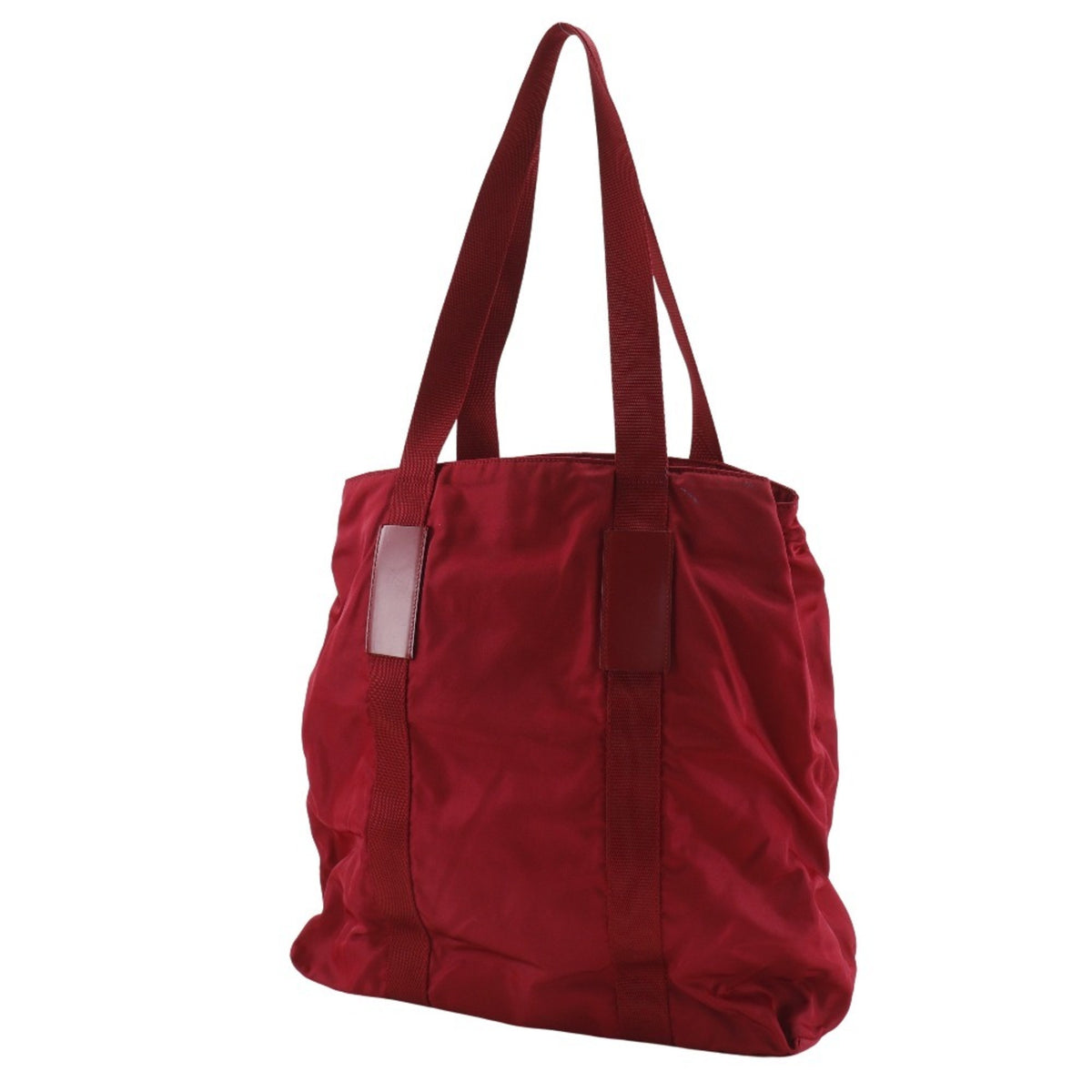 Prada Red Color Nylon Tote Bag (Pre-Owned)