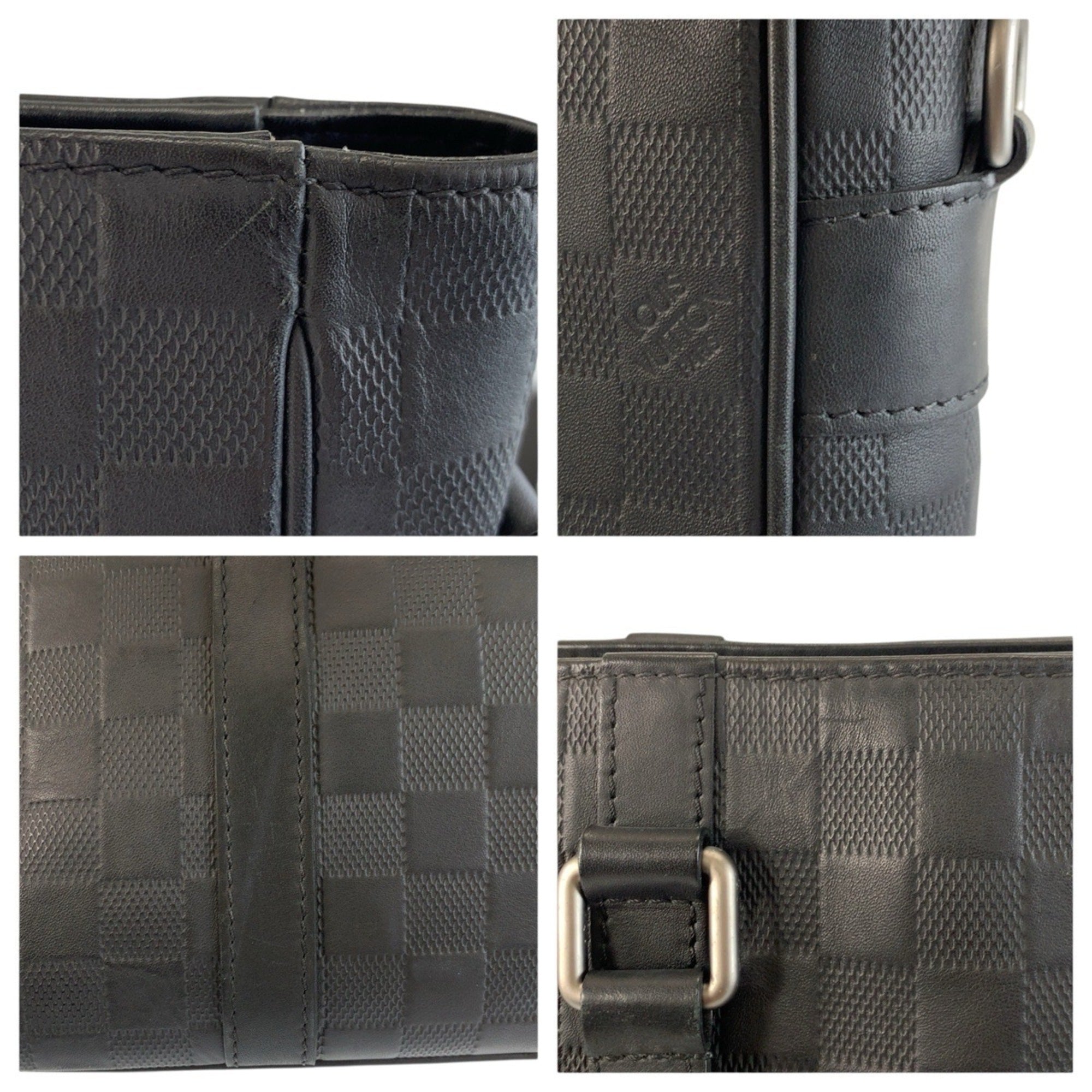 Louis Vuitton Black Onyx Leather Tote Bag (Pre-Owned)