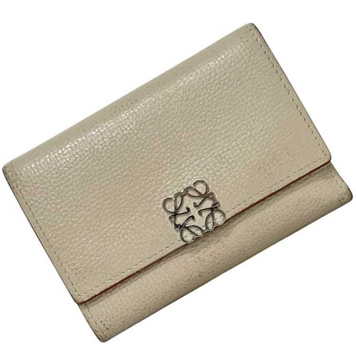 Loewe Beige Leather Wallet (Tri-Fold) (Pre-Owned)
