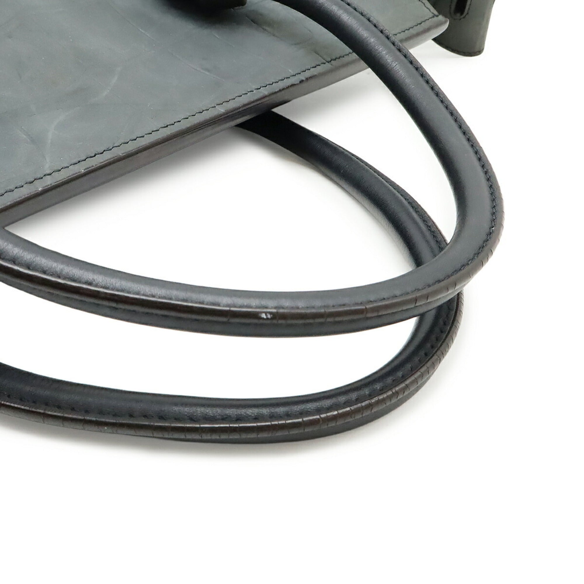 Celine Black Navy Leather Handbag Tote Bag (Pre-Owned)