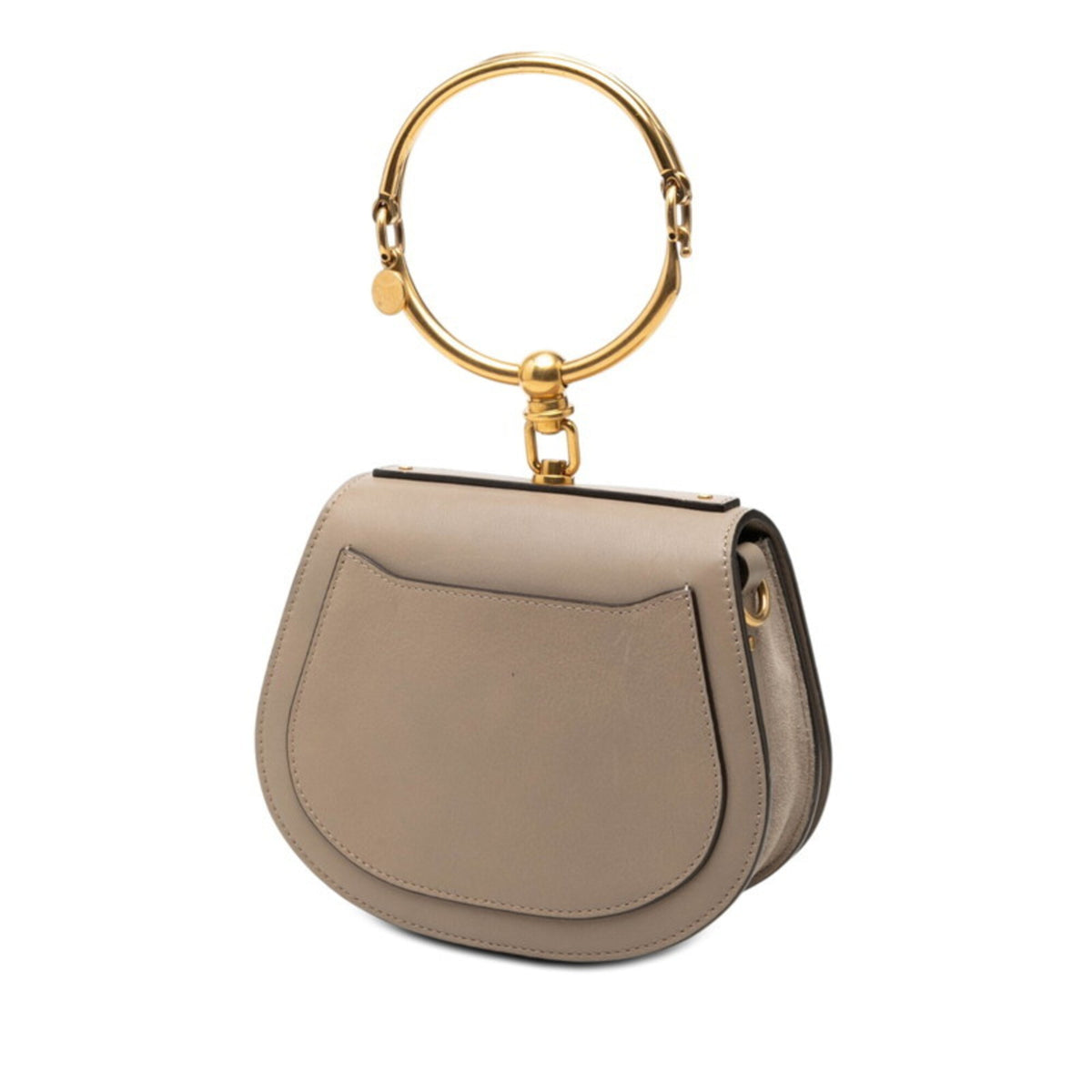 Chloé Gray Leather Handbag Shoulder Bag (Pre-Owned)