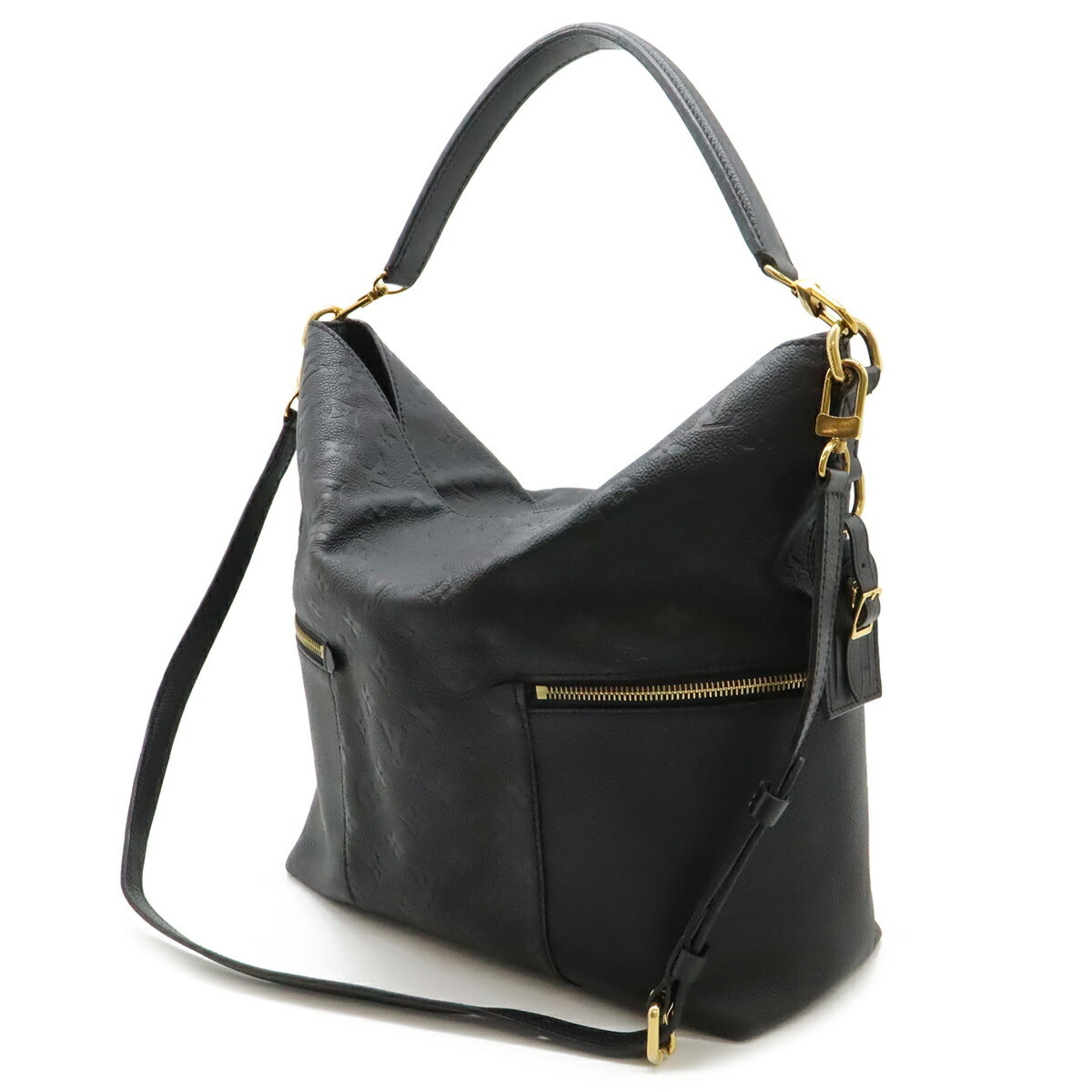 Louis Vuitton Black Noir Monogram Empreinte Shoulder Bag (Pre-Owned)