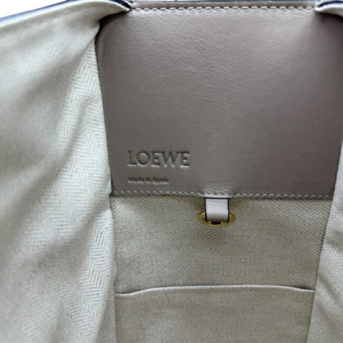 Loewe Hammock Grayish Leather Handbag Shoulder Bag (Pre-Owned)