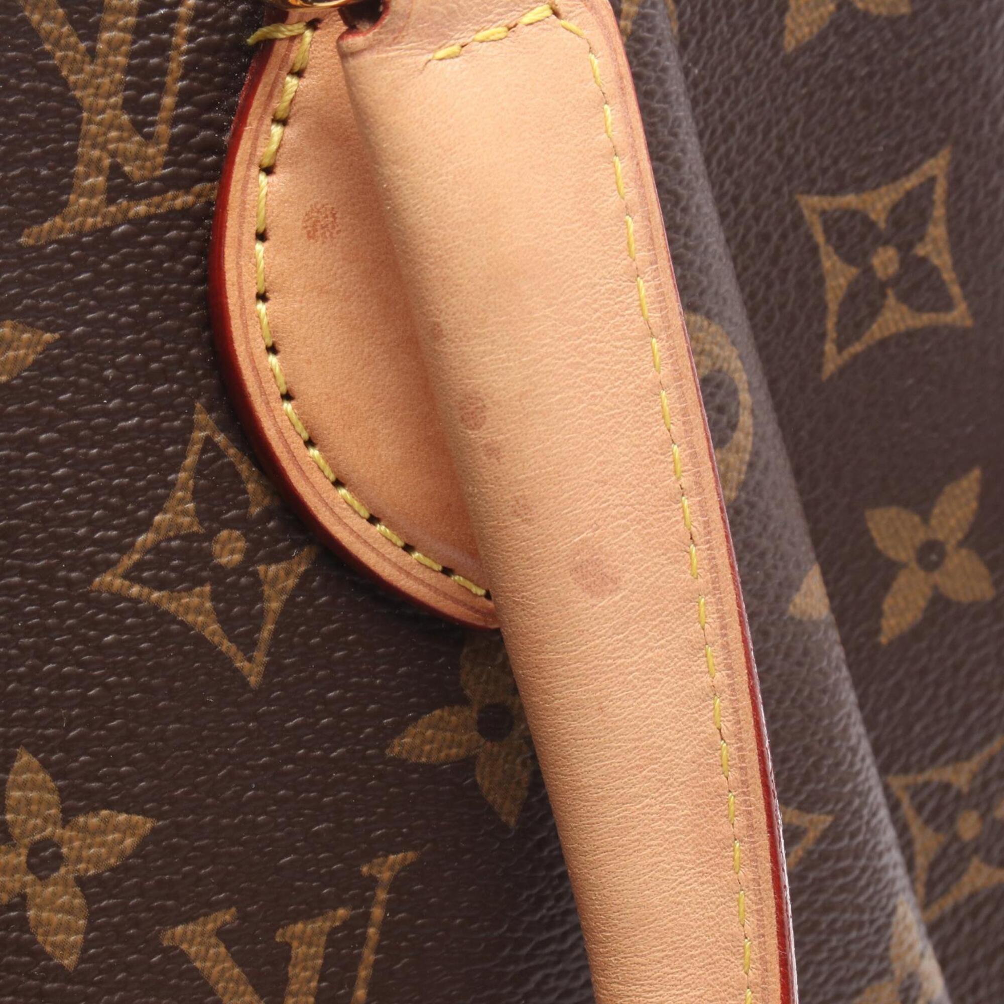 Louis Vuitton Monogram Brown Coated Canvas Leather Handbag (Pre-Owned)