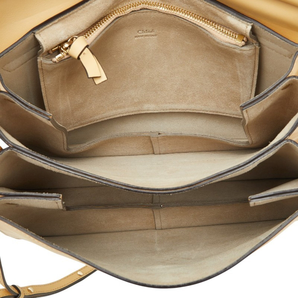 Chloé Beige Leather Suede Shoulder Bag (Pre-Owned)