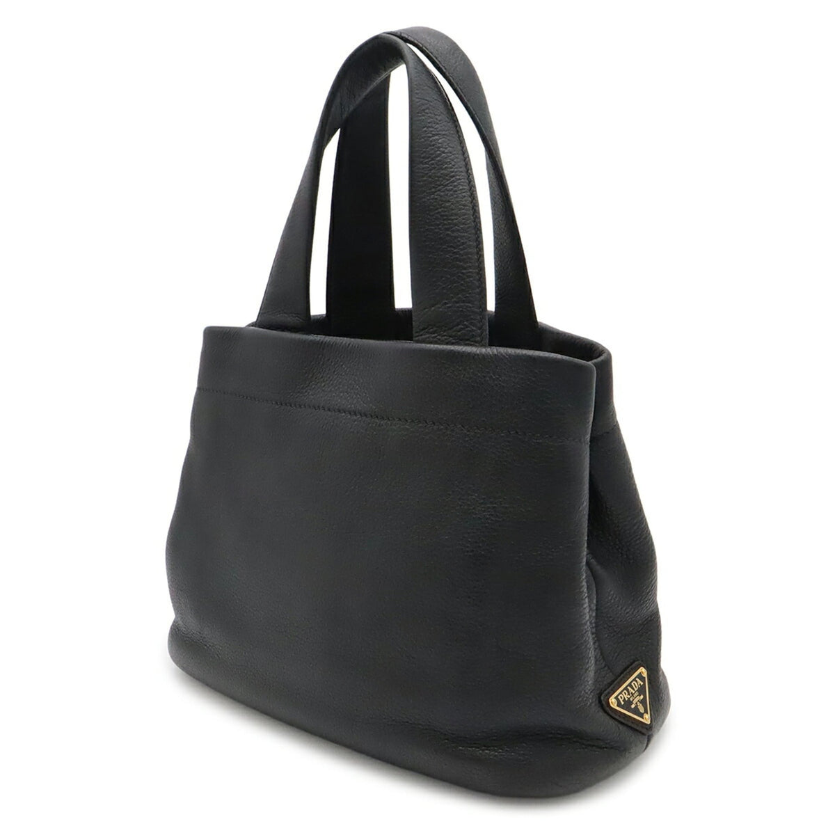Prada Black Nero Leather Handbag Tote Bag (Pre-Owned)
