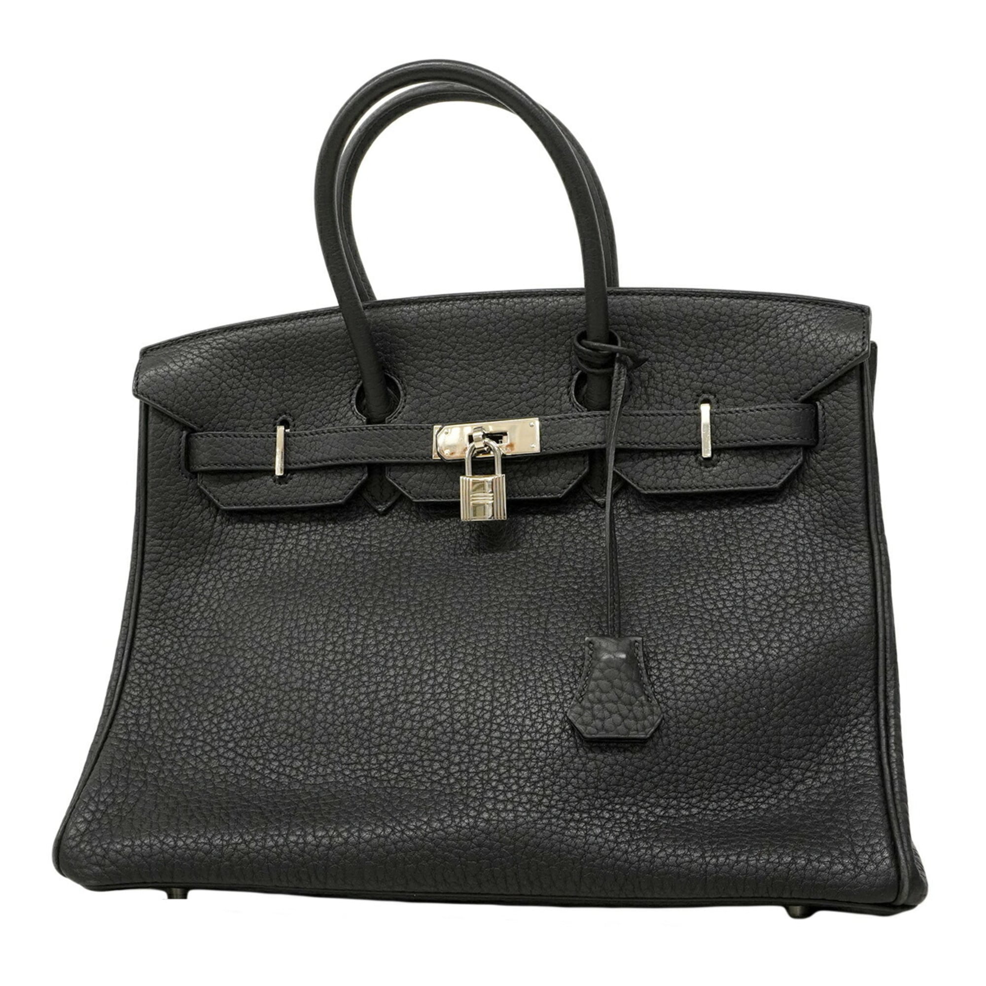 Hermes Black Fjord Leather Handbag (Pre-Owned)